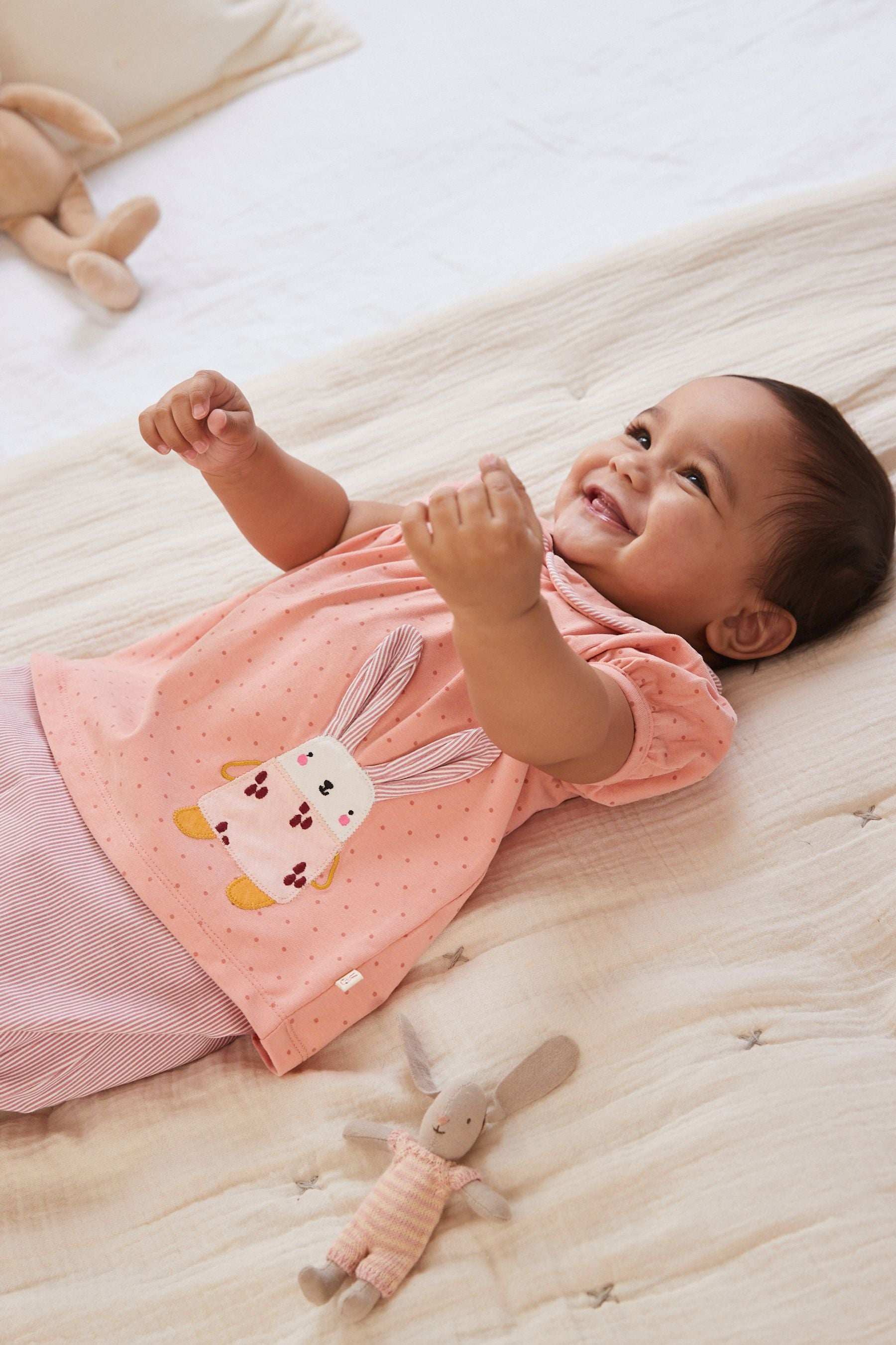 Pink 2 Piece Baby T-Shirt And Shorts Set