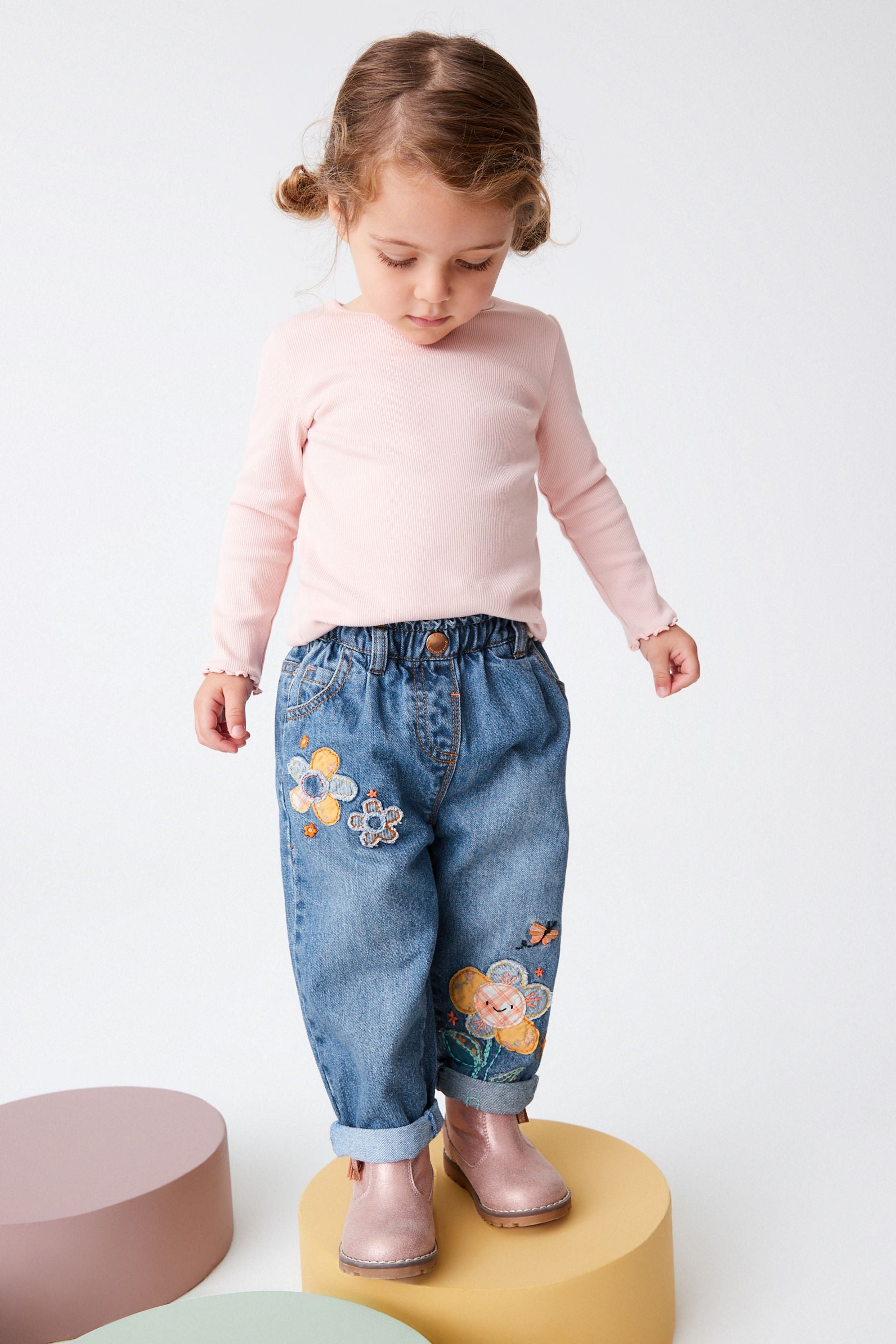 Blue Flower Character Jeans (3mths-7yrs)