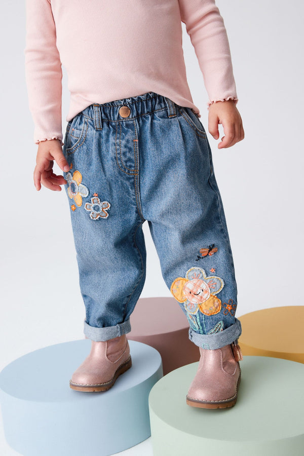 Blue Flower Character Jeans (3mths-7yrs)