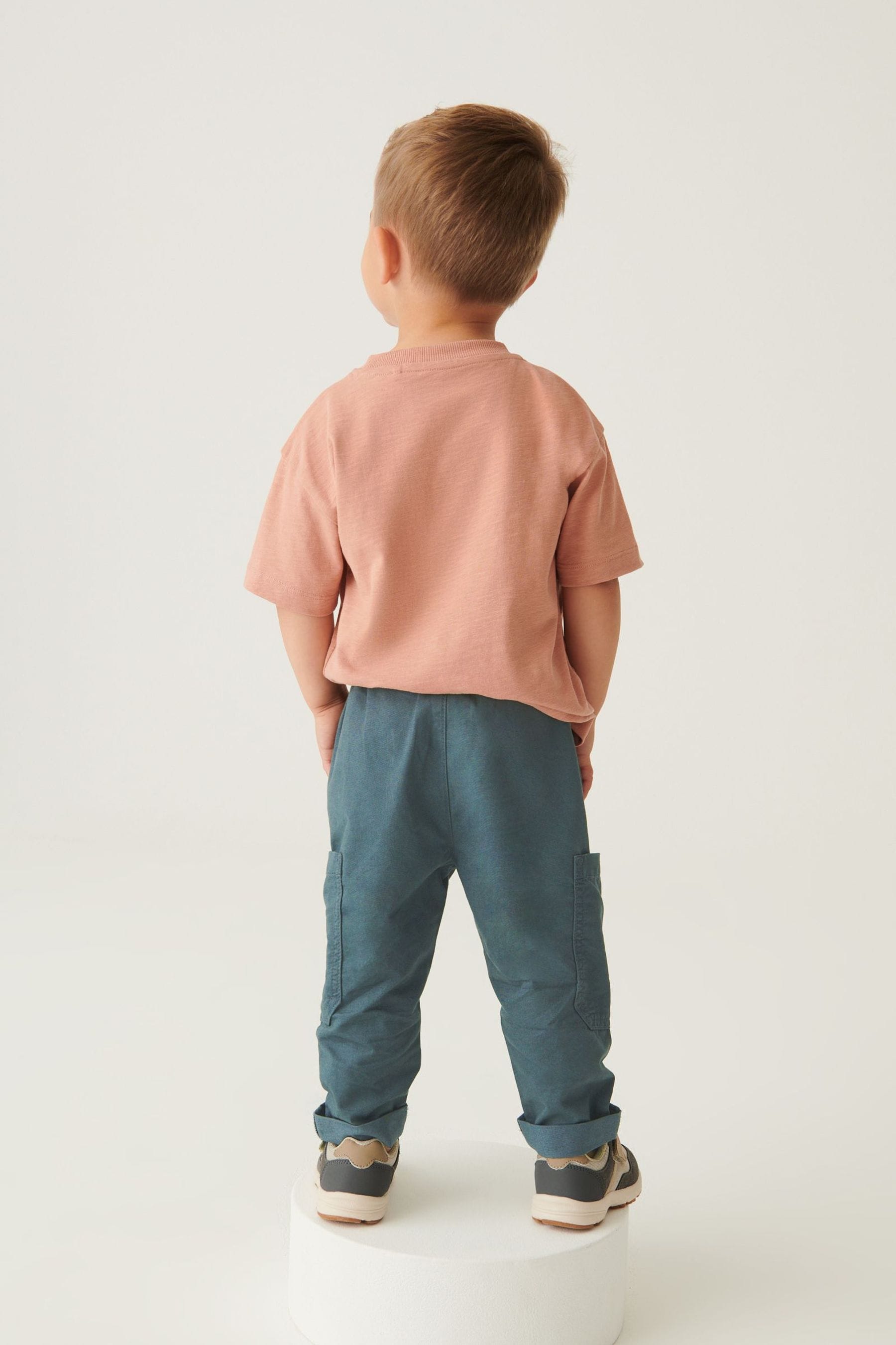 Teal Blue Side Pocket Pull-On Trousers (3mths-7yrs)