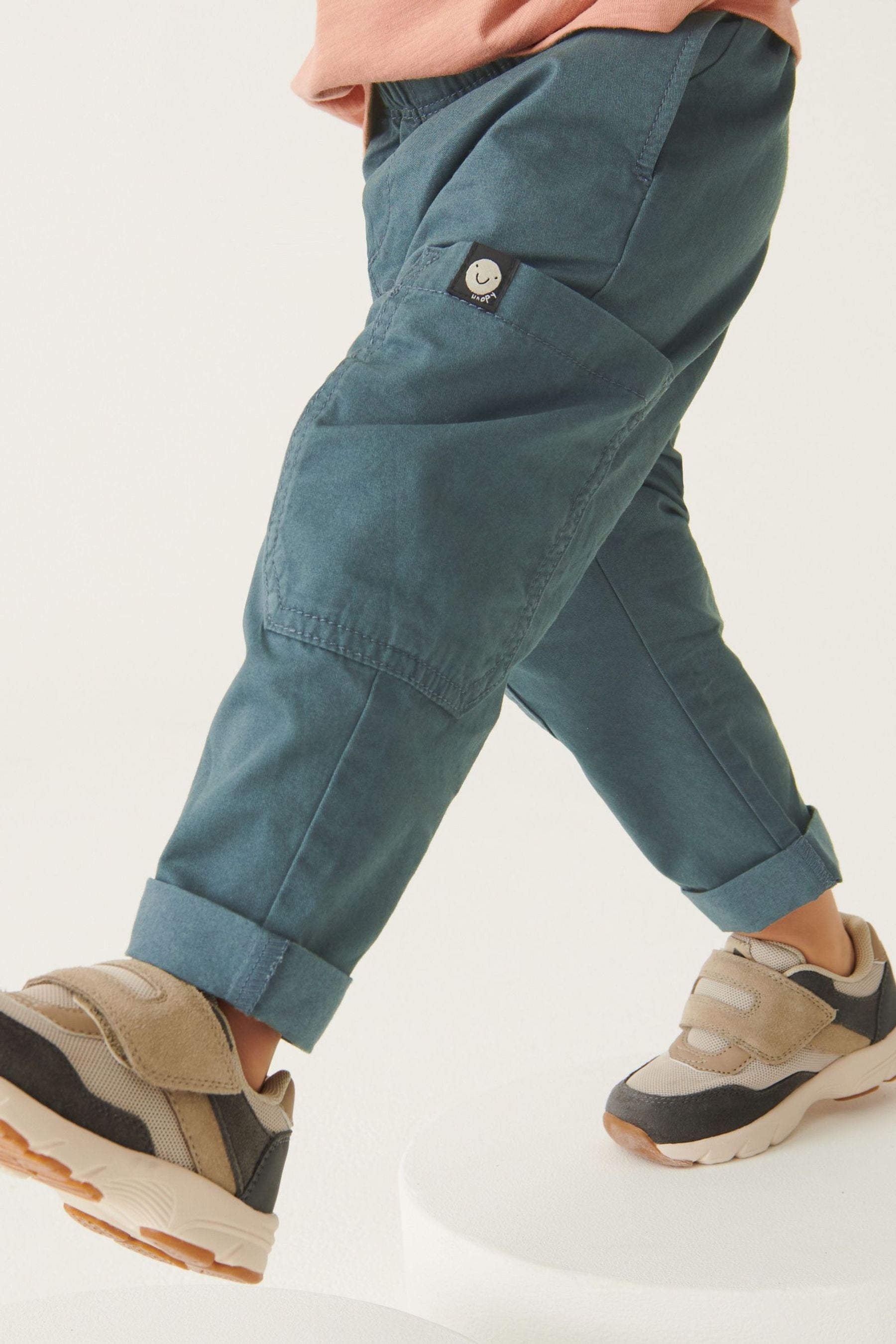 Teal Blue Side Pocket Pull-On Trousers (3mths-7yrs)