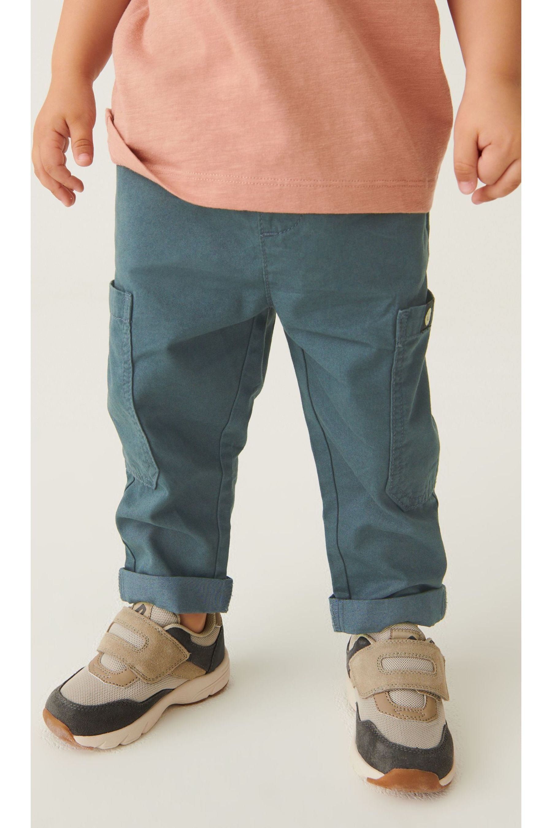 Teal Blue Side Pocket Pull-On Trousers (3mths-7yrs)