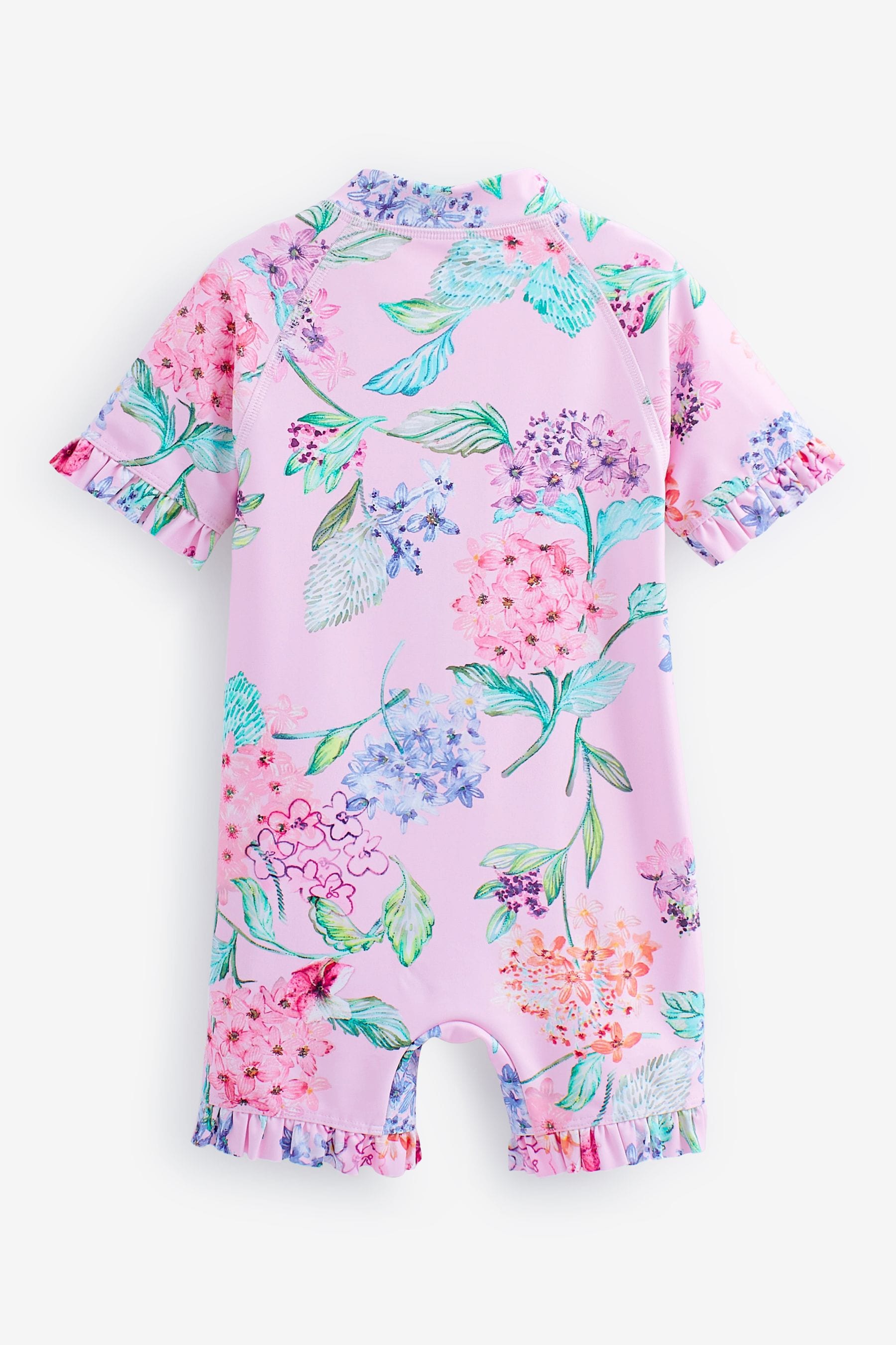 Pale Pink Floral Sunsafe Swimsuit (3mths-7yrs)