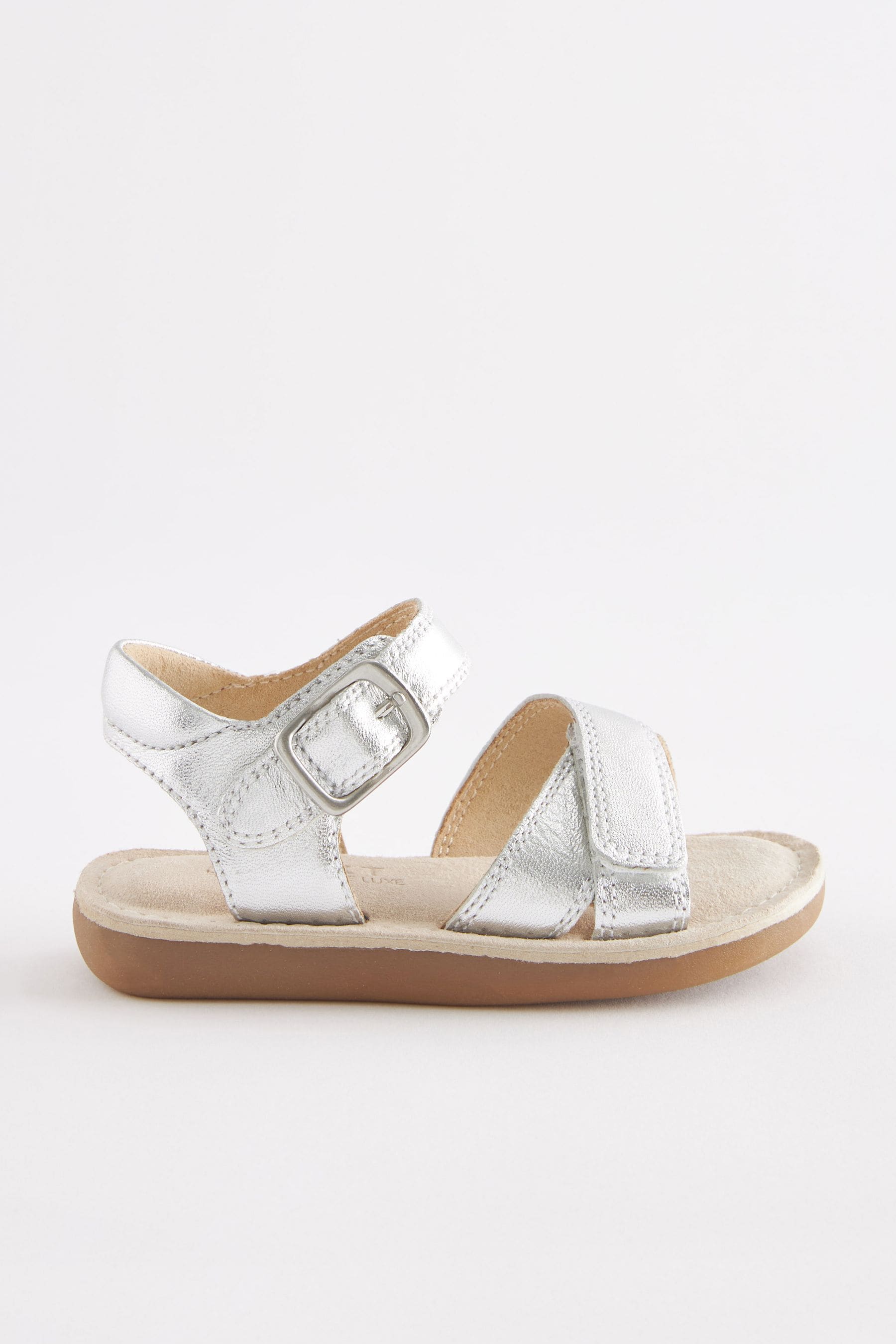 Silver Leather Sandals