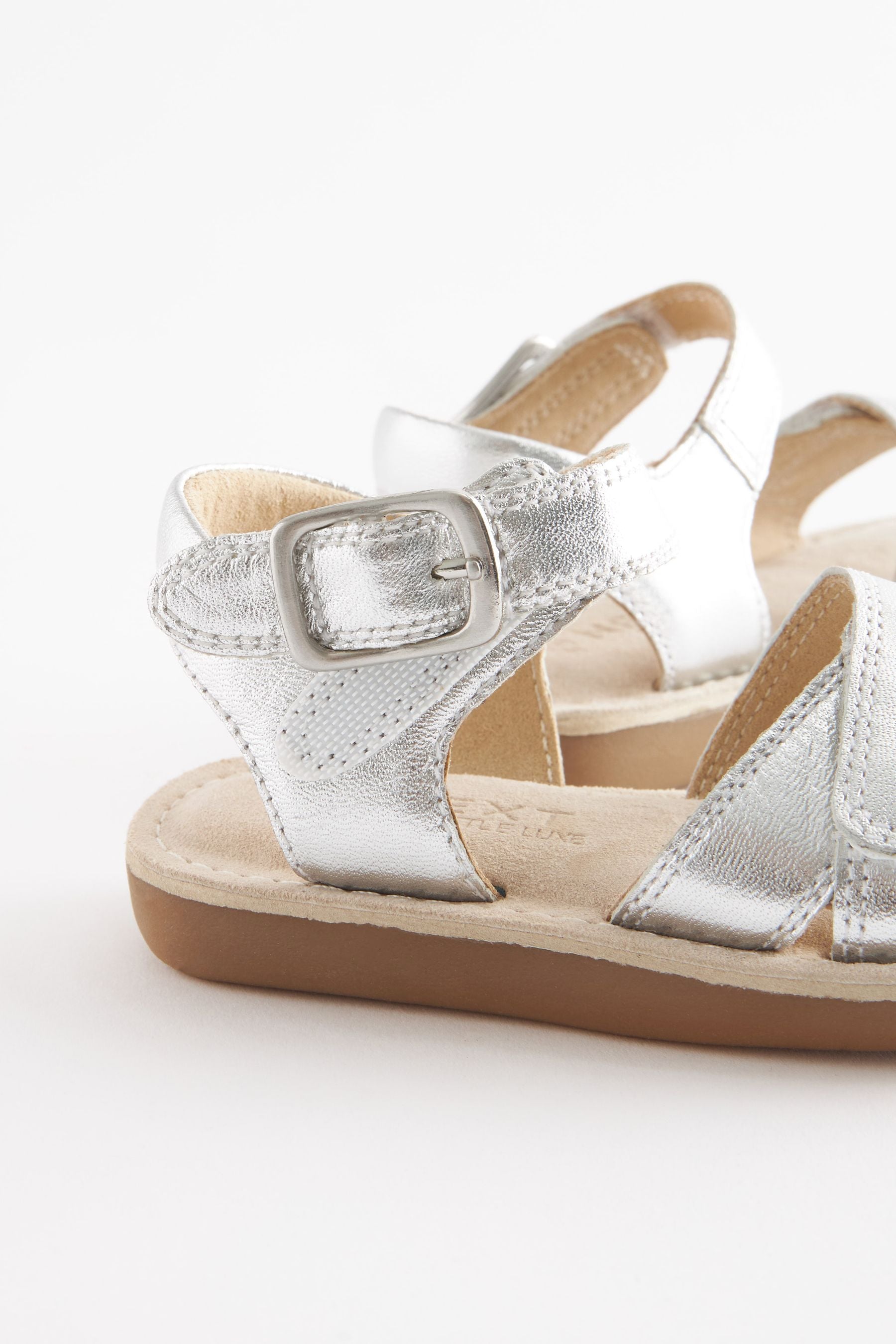 Silver Leather Sandals