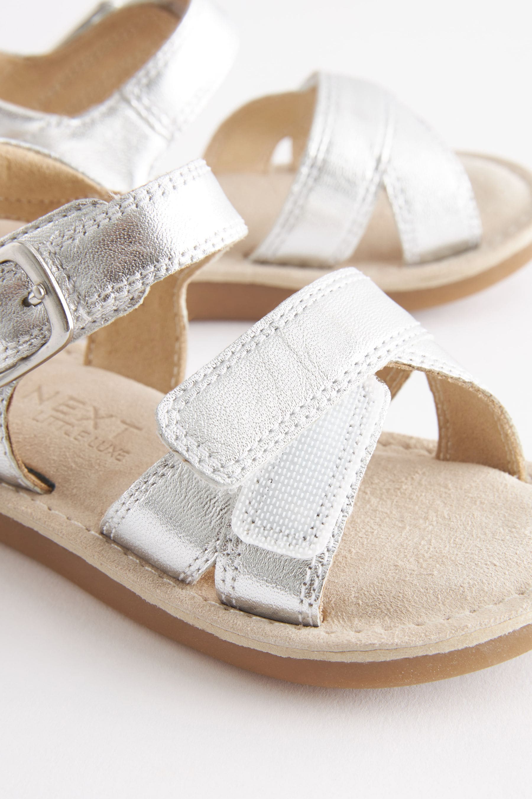 Silver Leather Sandals