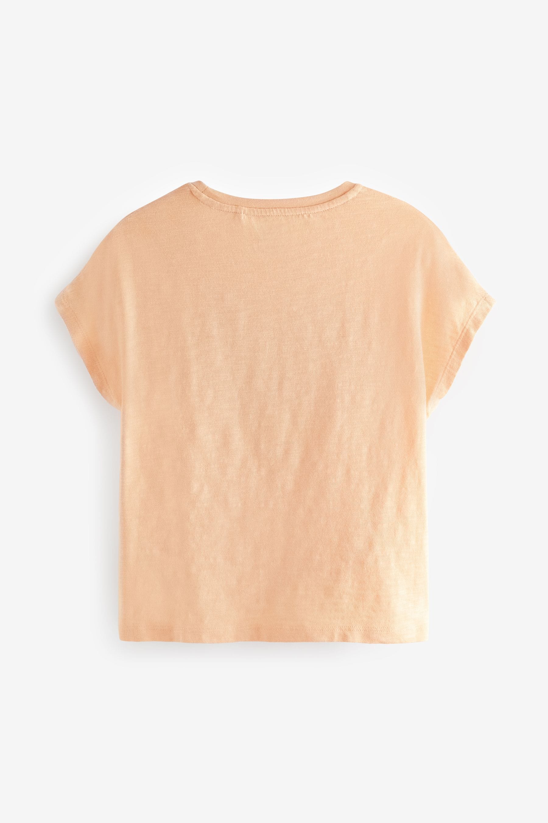 Apricot Orange Heart Sequin T-Shirt (3-16yrs)