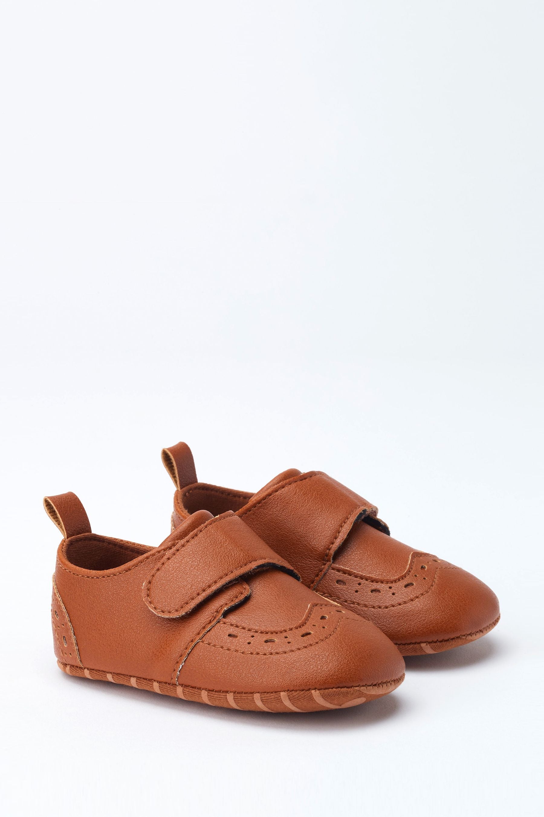 Tan Brown Baby Smart Brogue Shoes (0-24mths)