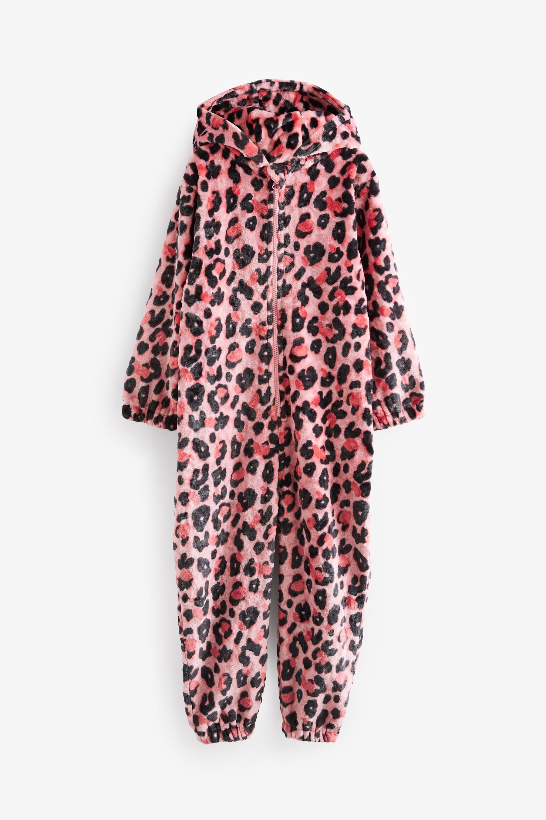 Pink Animal Print Fleece All-In-One (1.5-16yrs)