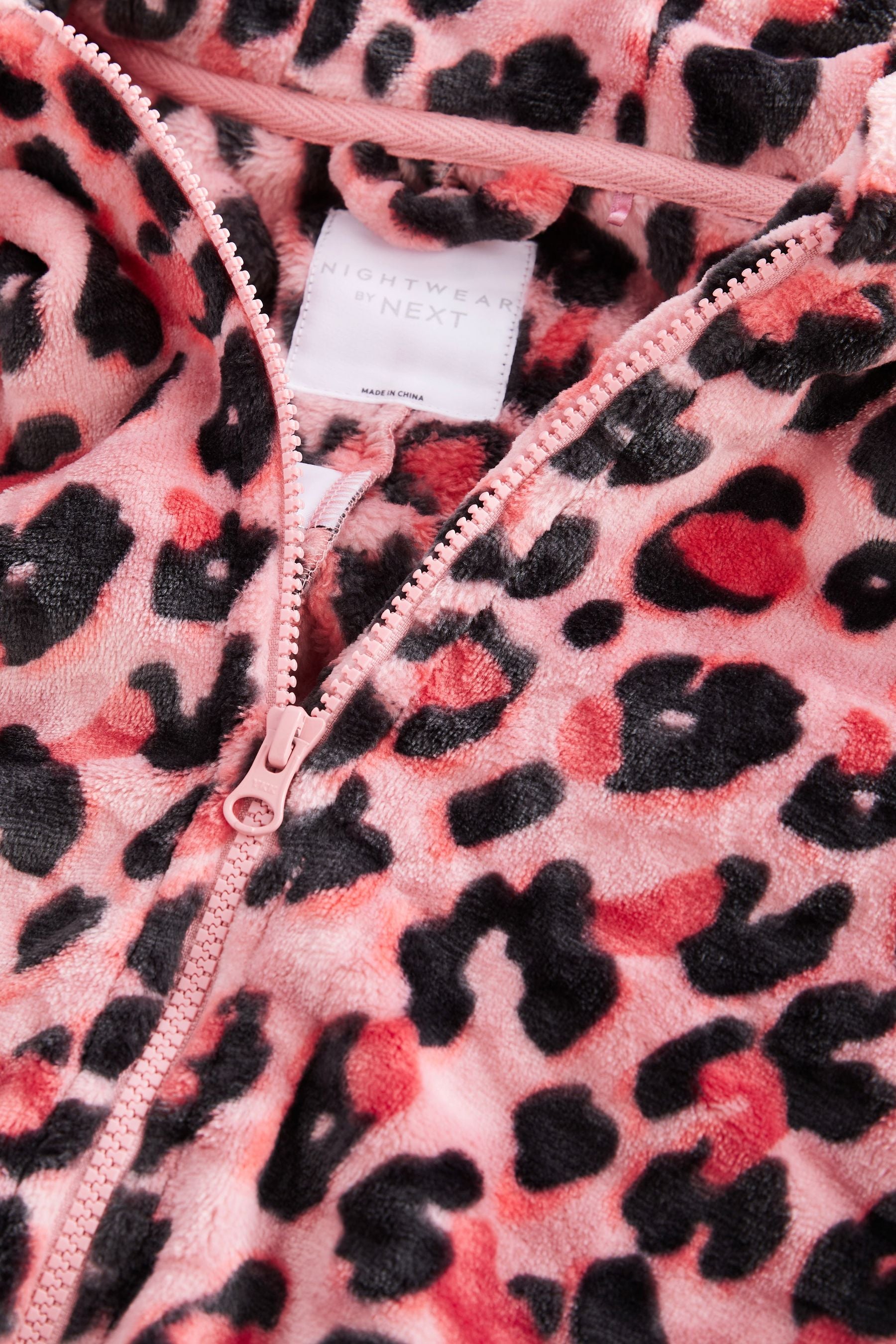 Pink Animal Print Fleece All-In-One (1.5-16yrs)