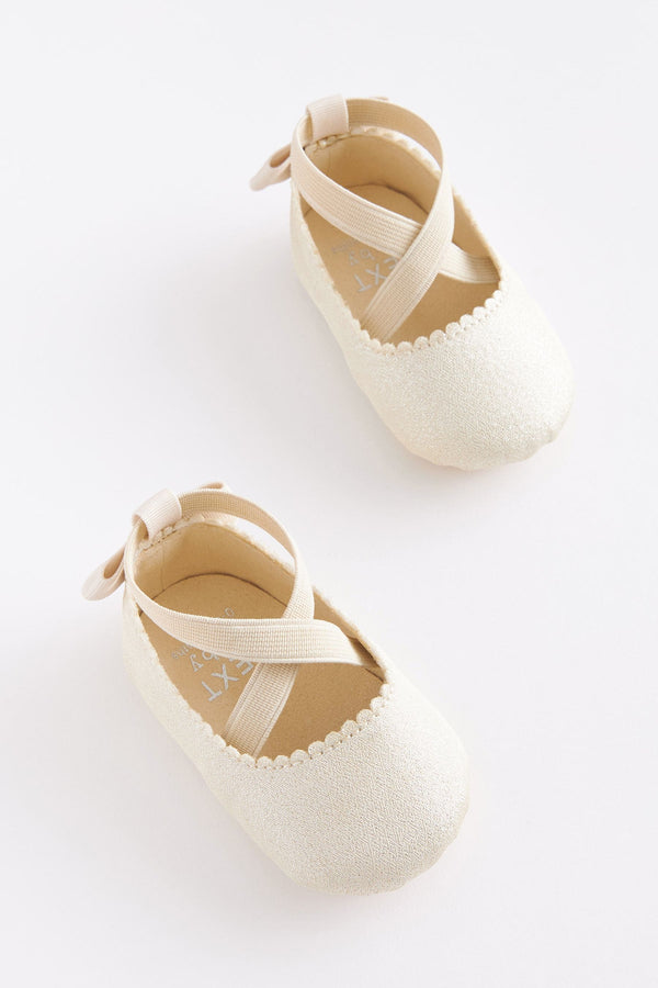 Gold Ballet Baby Shoes (0-24mths)