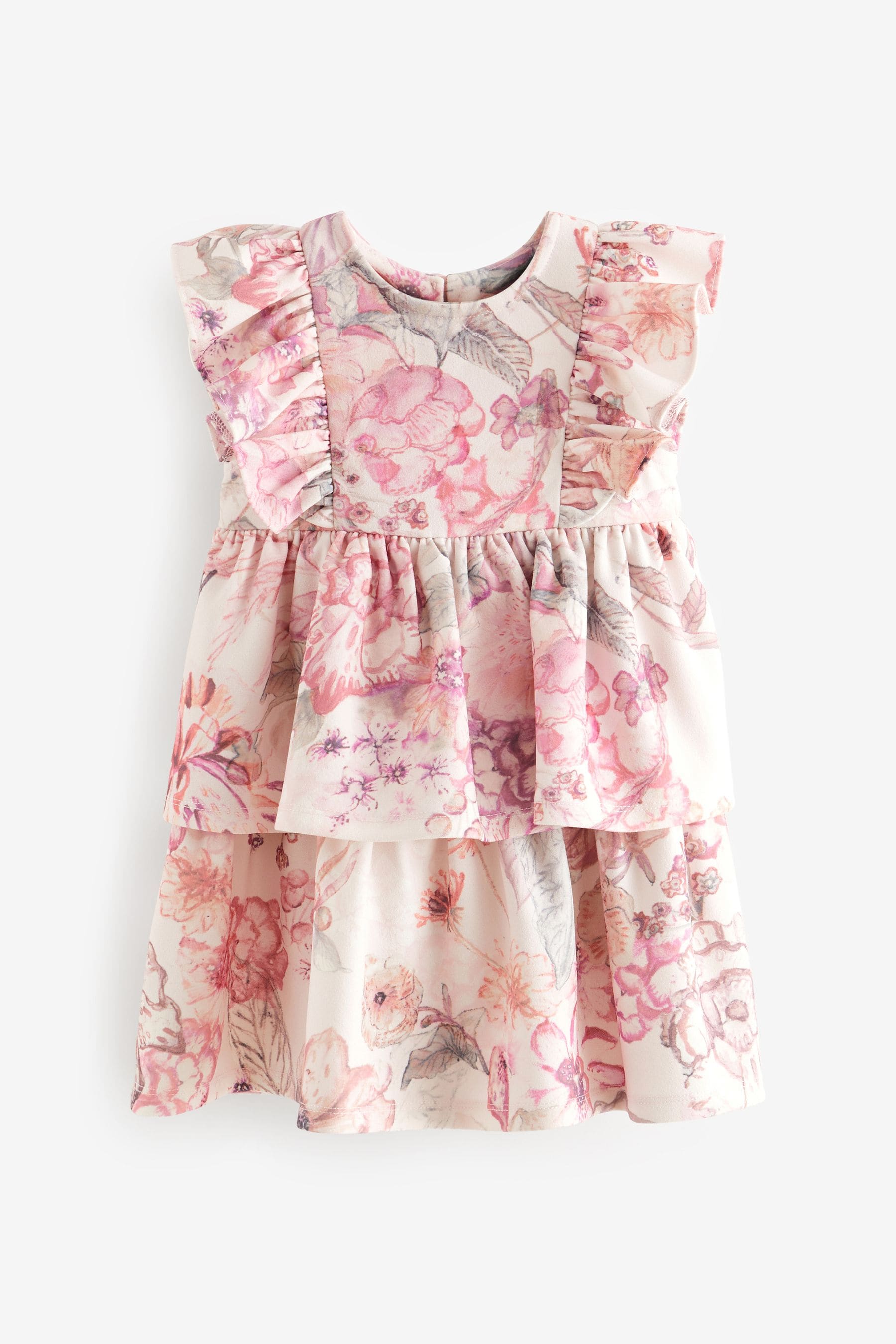 Pink Frill Ponte Dress (3mths-7yrs)