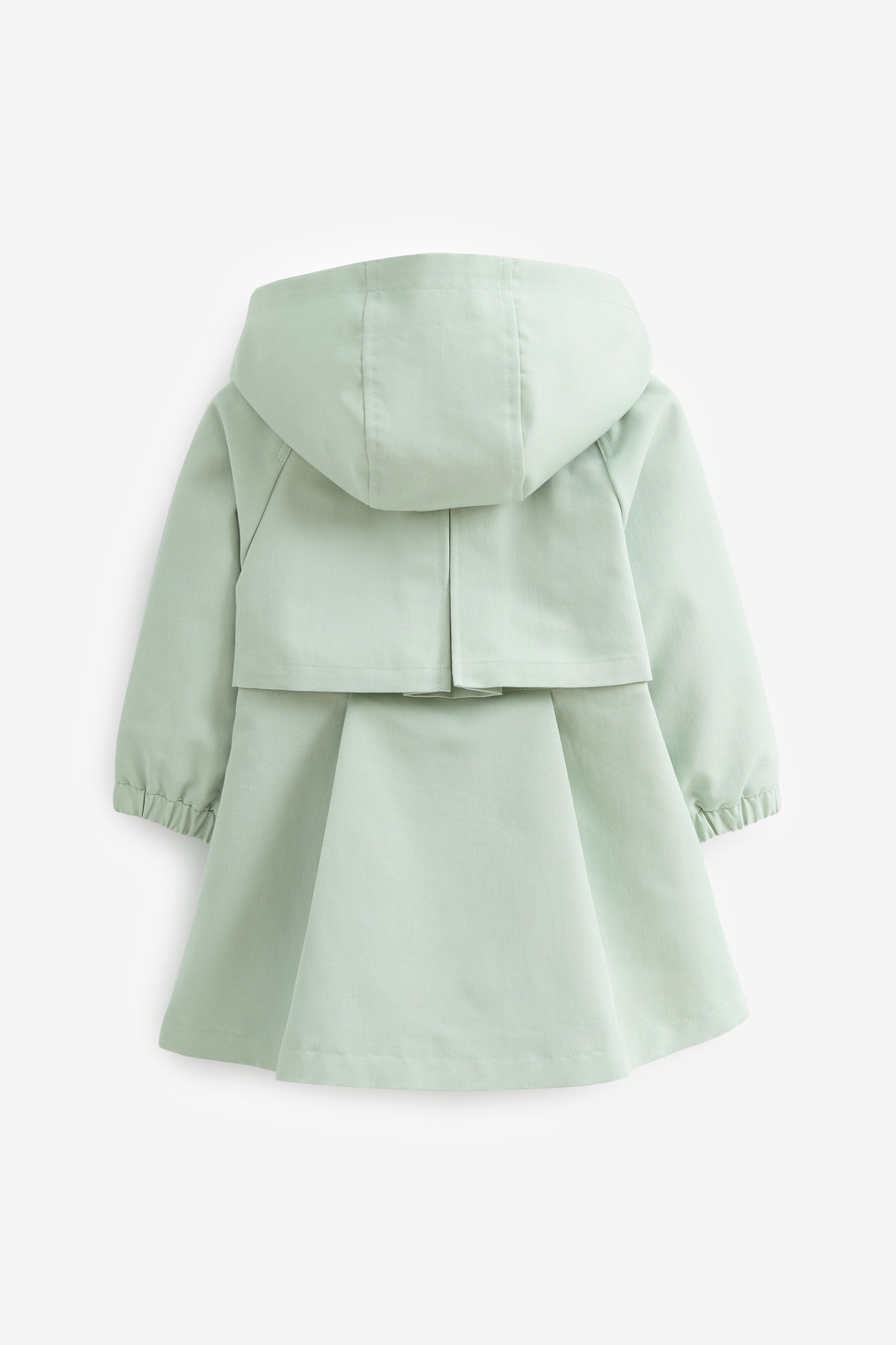 Sage Green Shower Resistant Frill Collar Smart Mac Coat (3mths-7yrs)