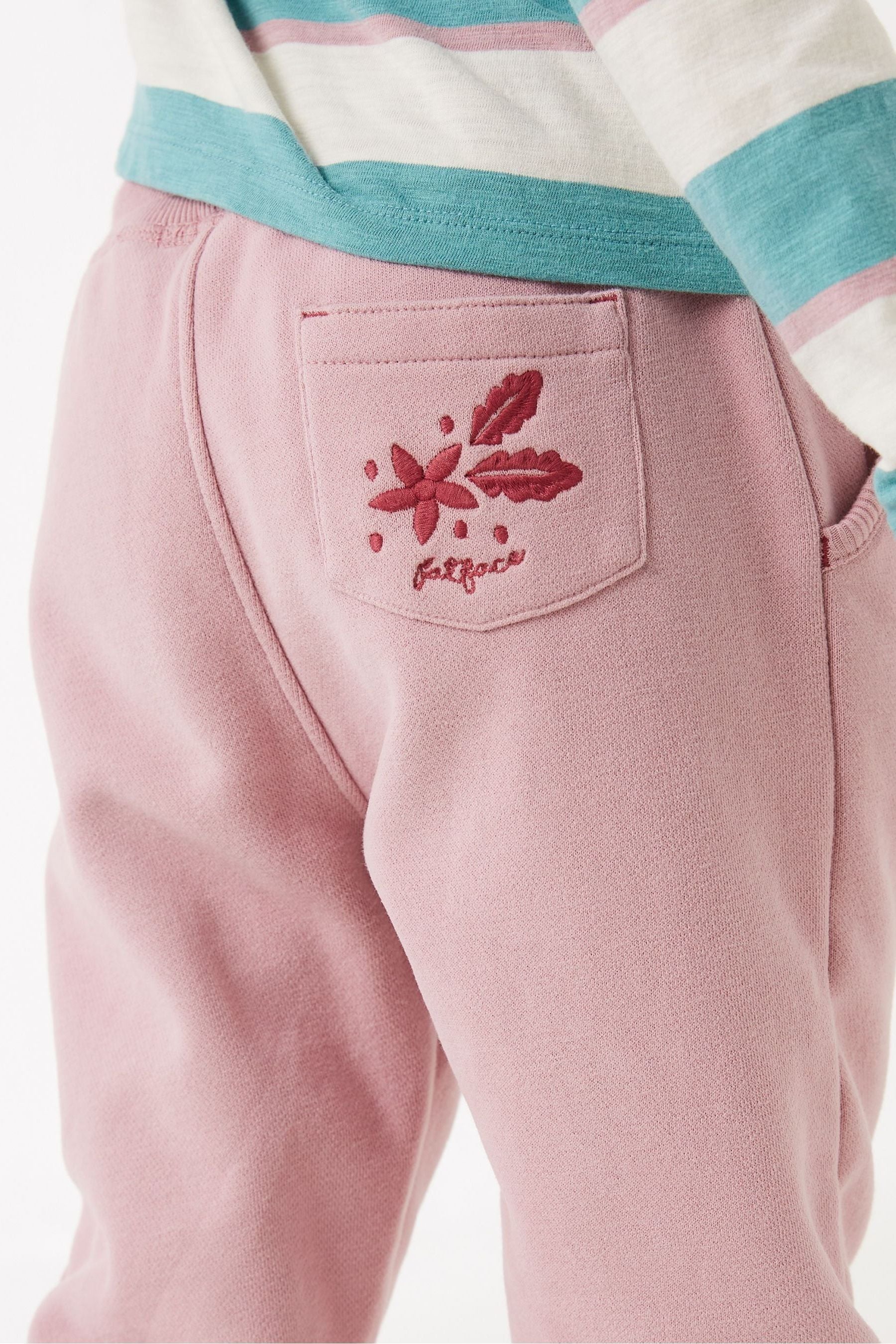 FatFace Purple Embroidered Co-Ord Joggers