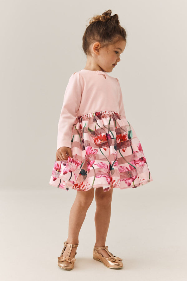 Pink Baker by Ted Baker (0-6yrs) Pink Long Sleeve Mockable Dress