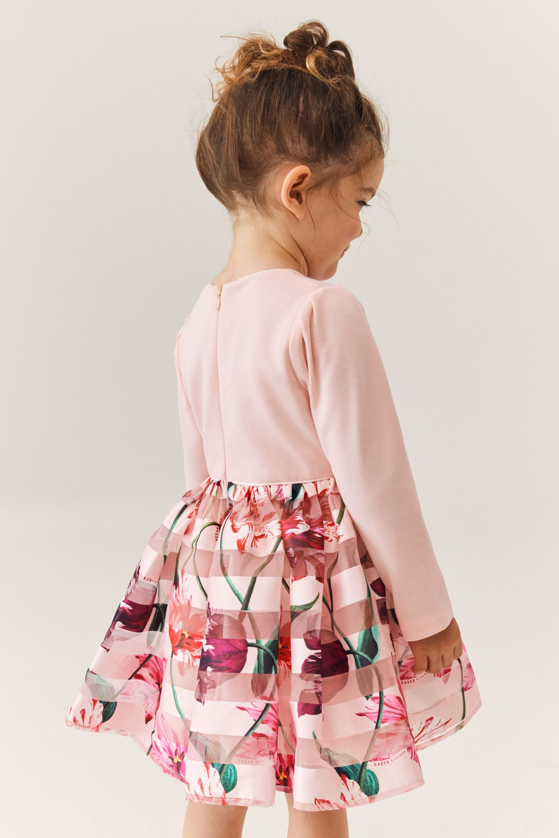 Pink Baker by Ted Baker (0-6yrs) Pink Long Sleeve Mockable Dress