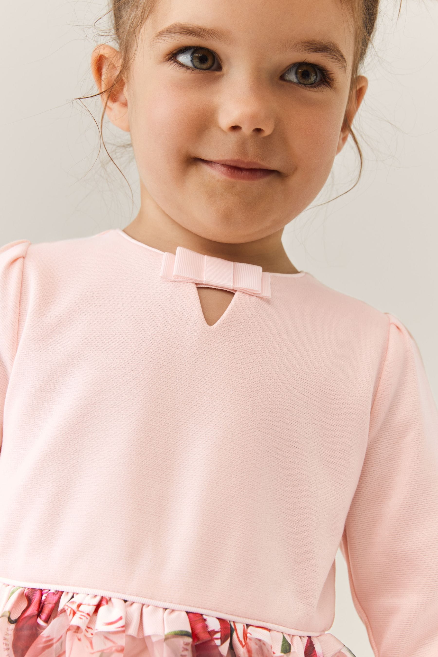 Pink Baker by Ted Baker (0-6yrs) Pink Long Sleeve Mockable Dress