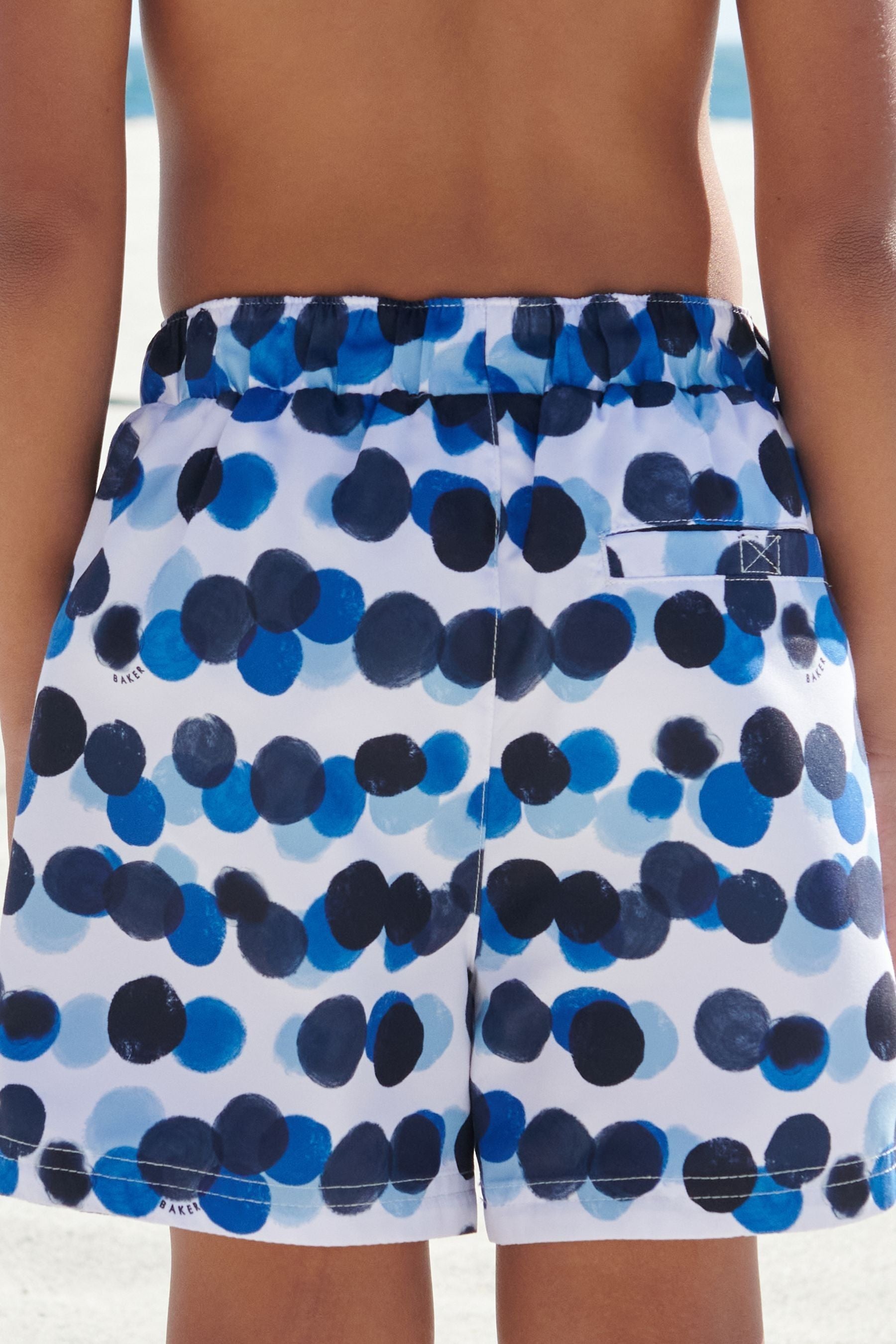 Cream/Navy Baker by Ted Baker Swim Shorts