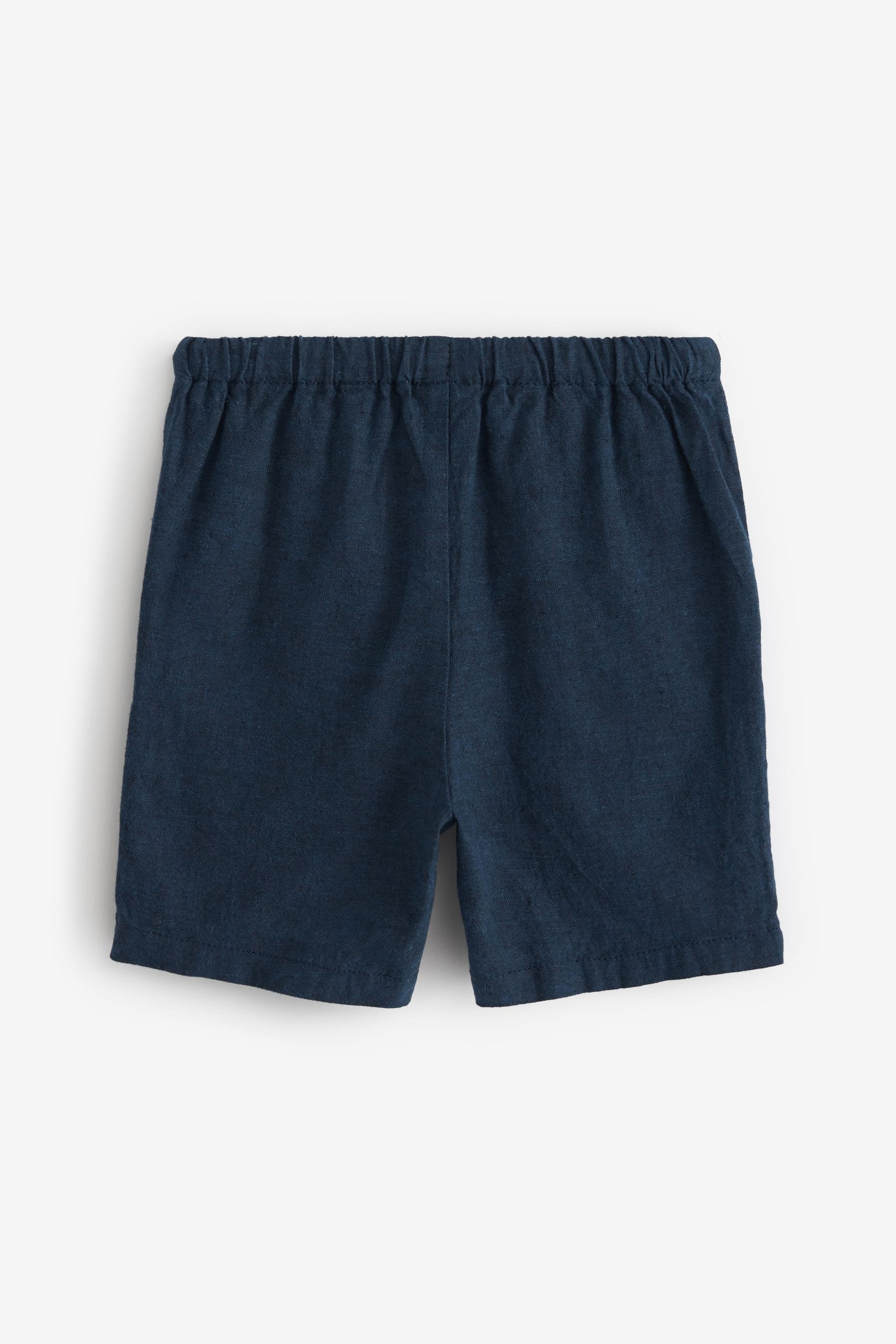 Indigo Blue Linen Blend Shorts (3mths-7yrs)