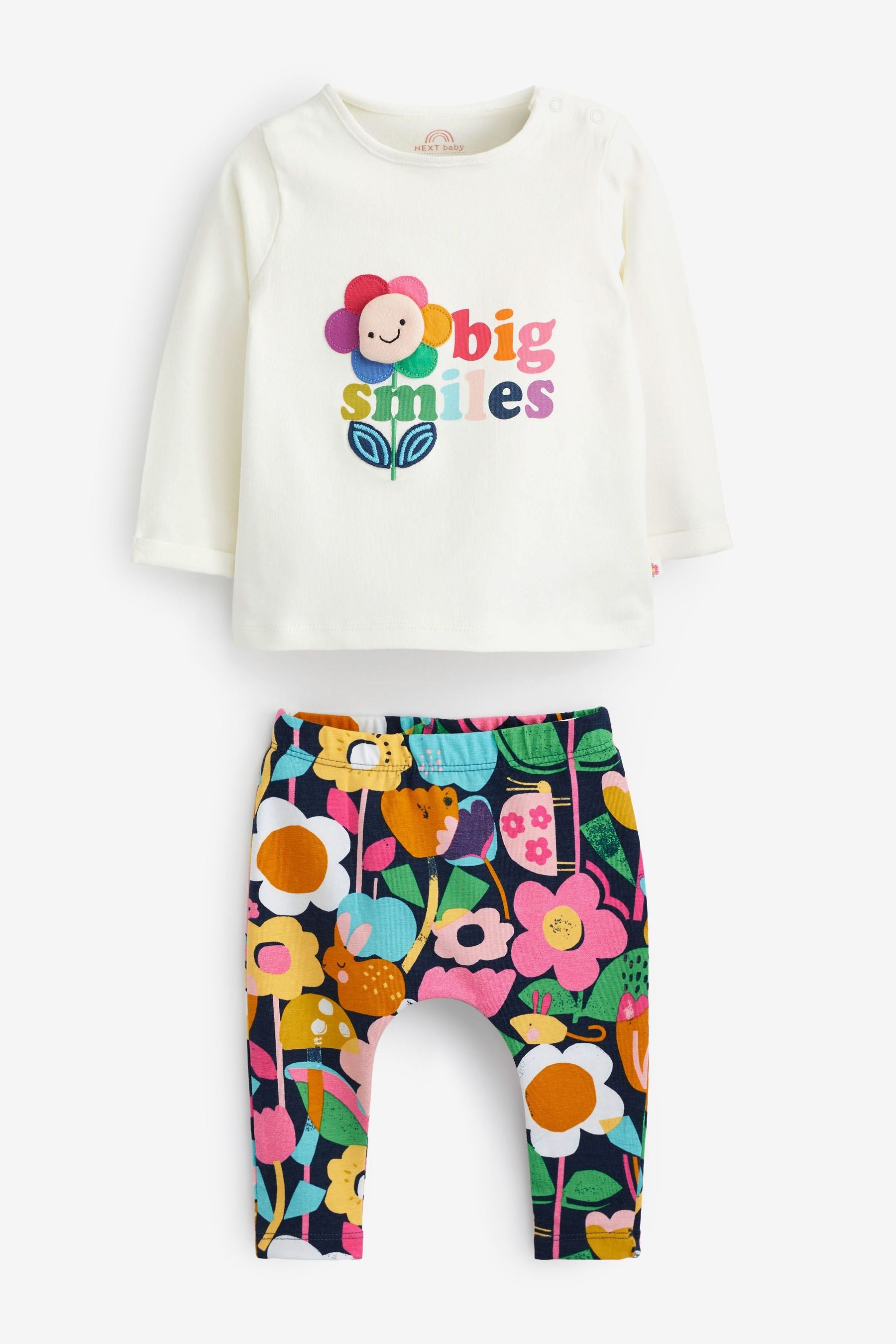 Multi 2 Piece Baby Jersey T-Shirt and Legging Set