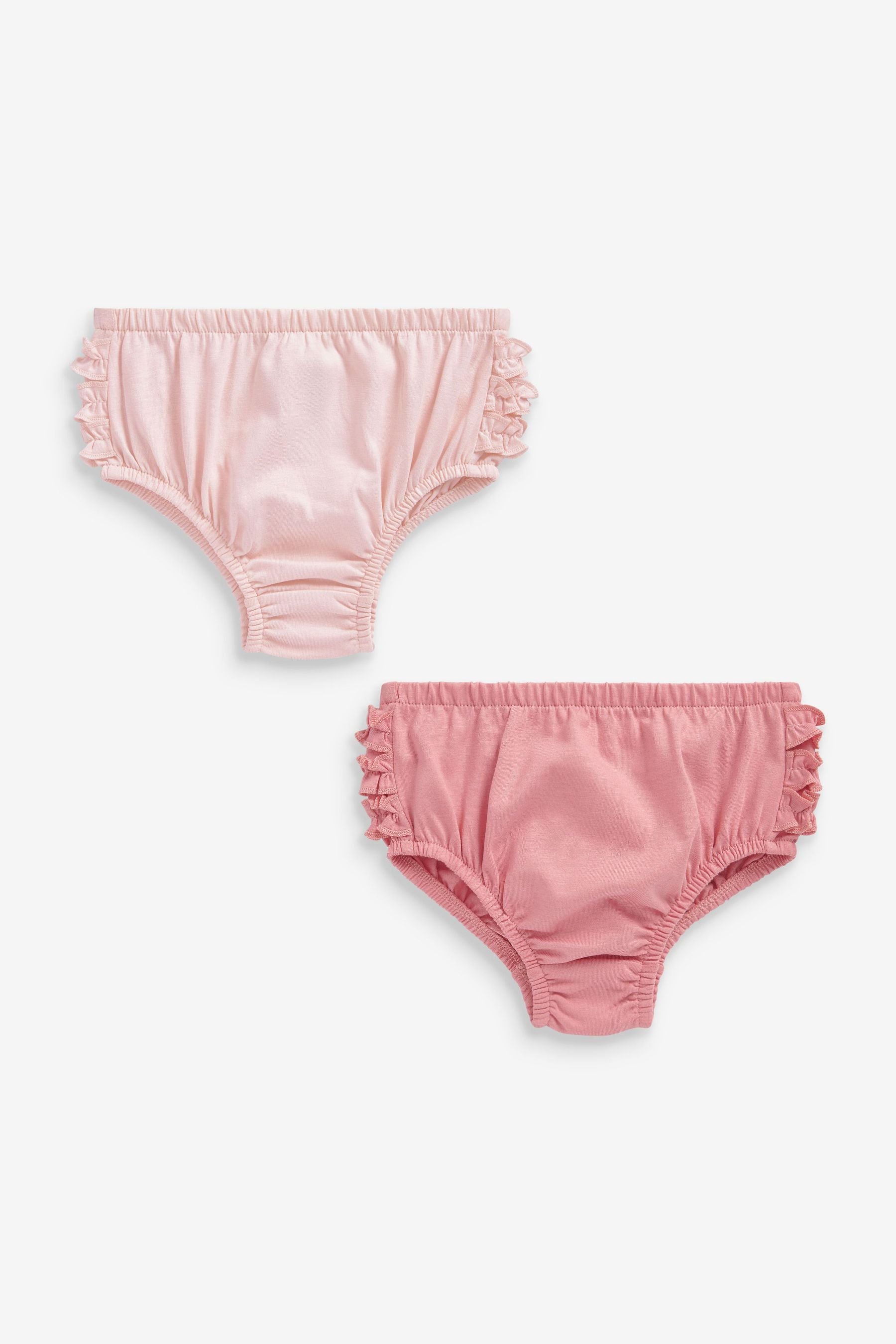 Pink Frill Knickers 2 Pack (0mths-2yrs)