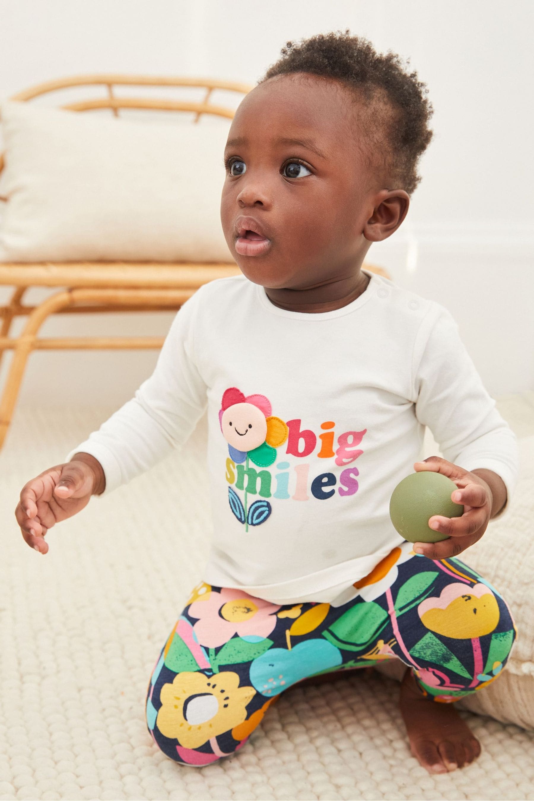 Multi 2 Piece Baby Jersey T-Shirt and Legging Set