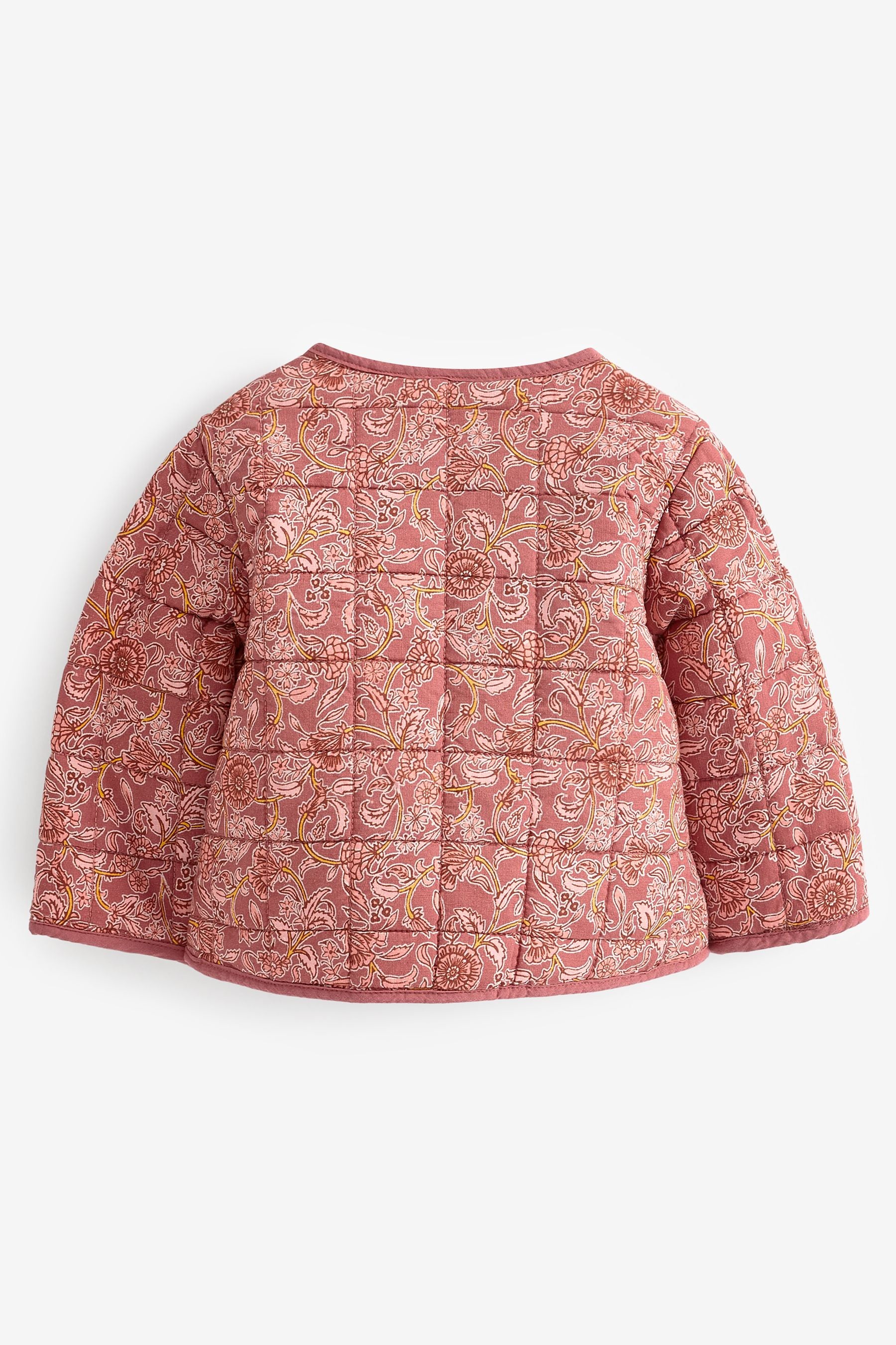 Pink Printed Quilted Jacket (12mths-12yrs)