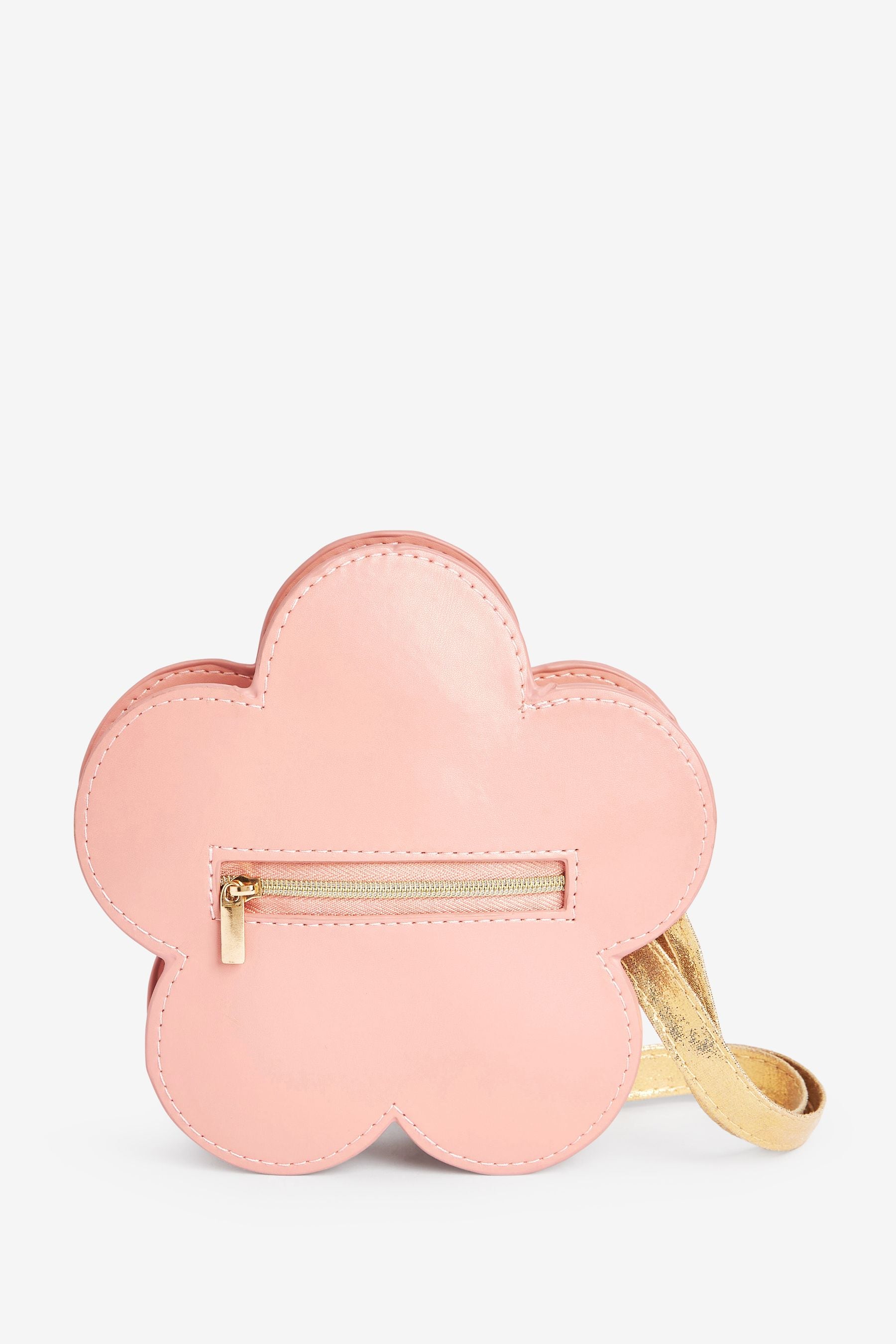 Pink Flower Cross-Body Bag