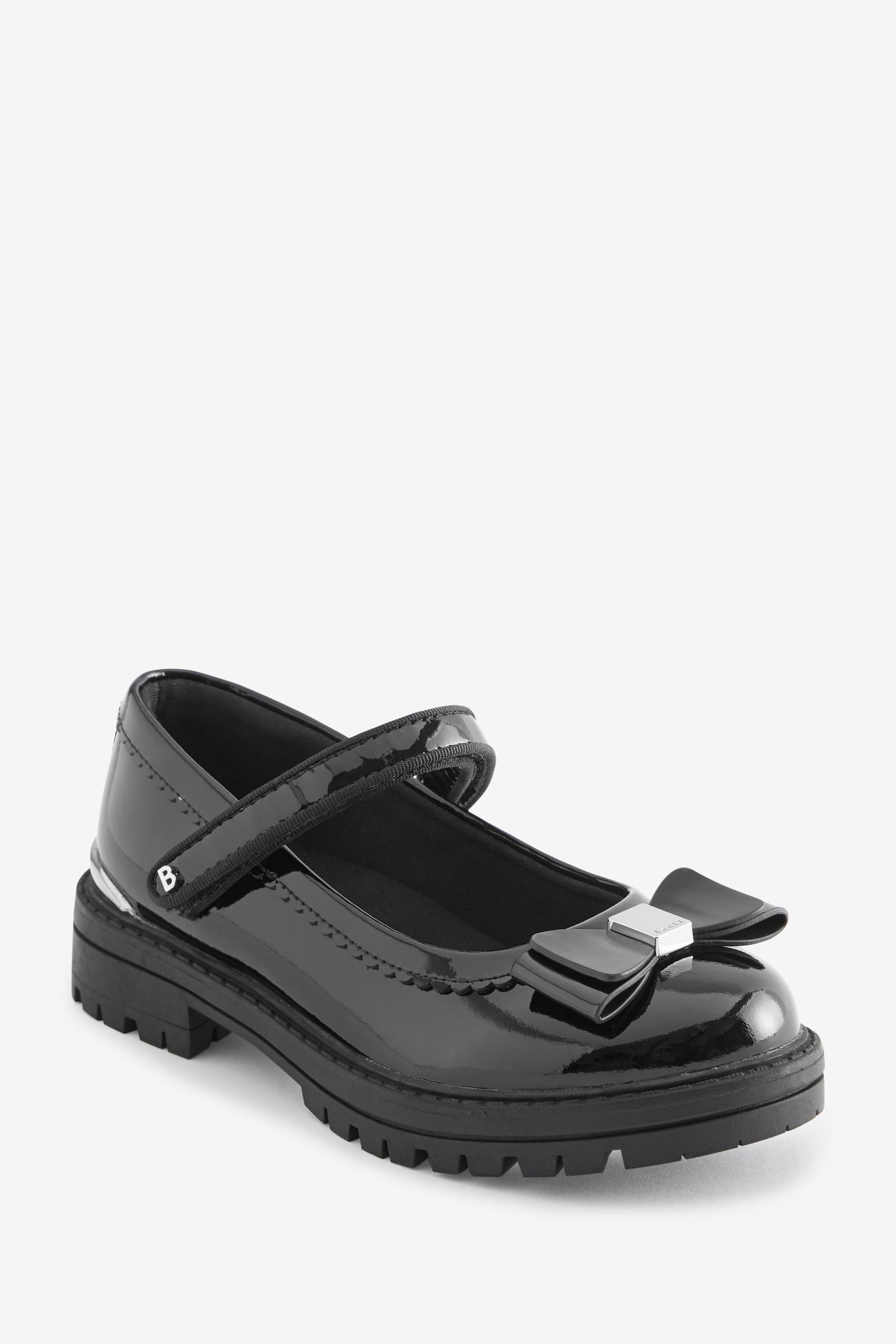 Black Baker by Ted Baker Girls Back to School Chunky Mary Jane Black Shoes with Bow