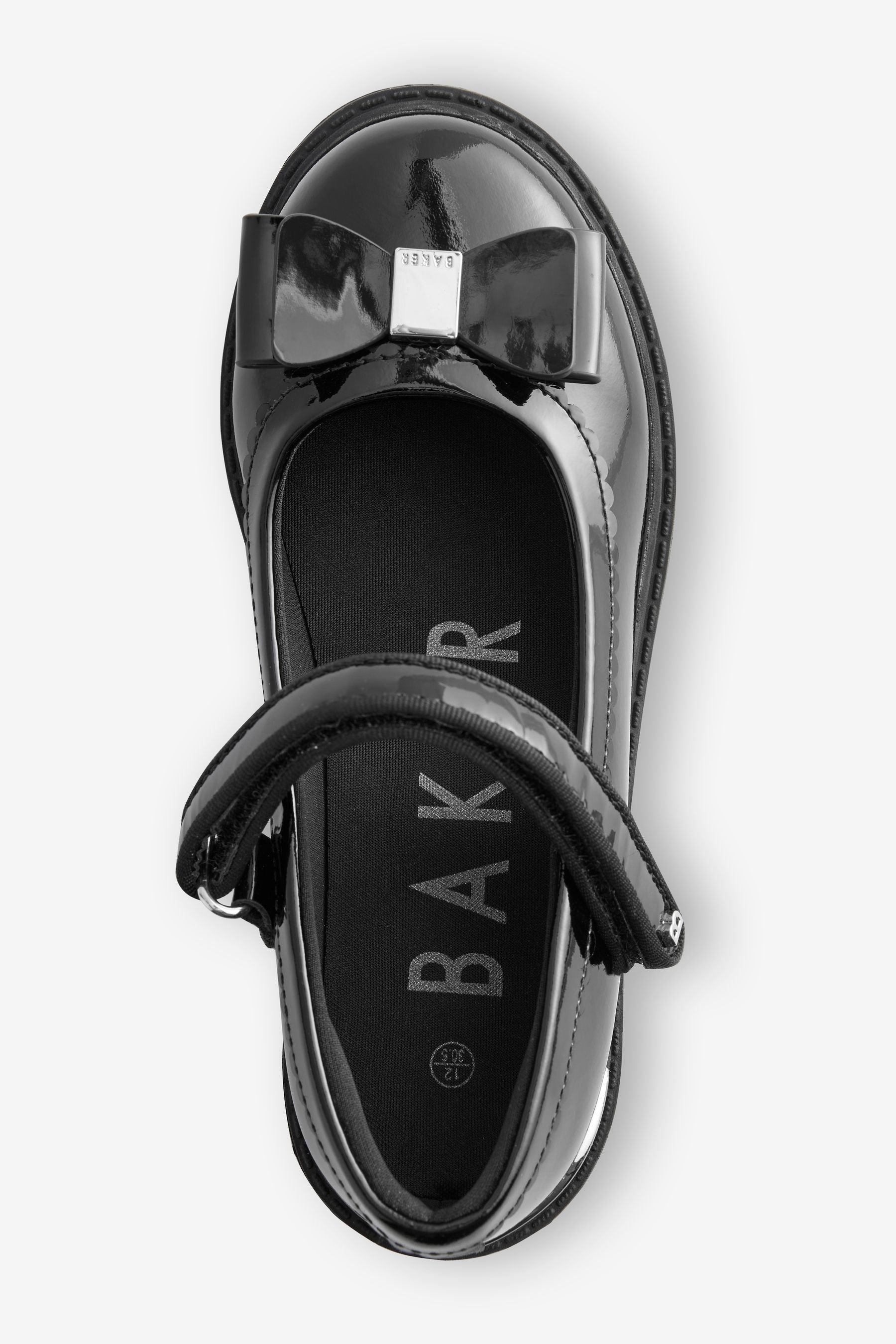 Black Baker by Ted Baker Girls Back to School Chunky Mary Jane Black Shoes with Bow