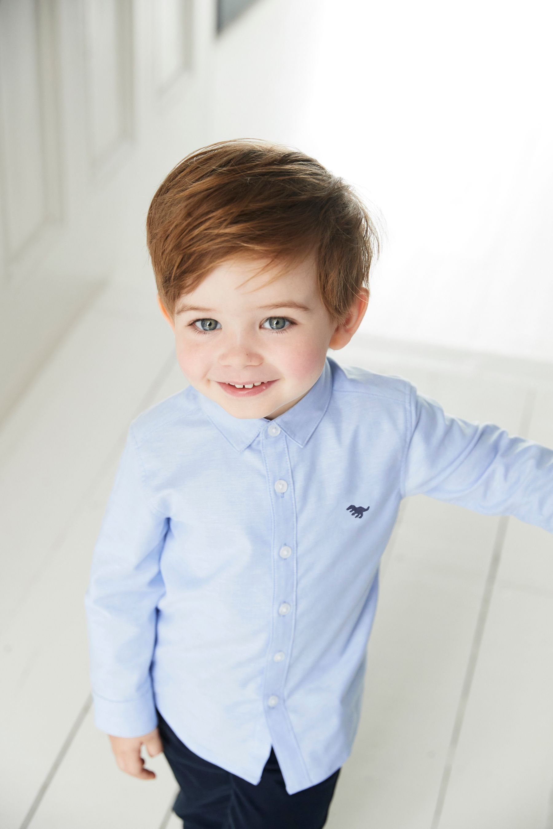 Blue Long Sleeve Oxford Shirt (3mths-7yrs)