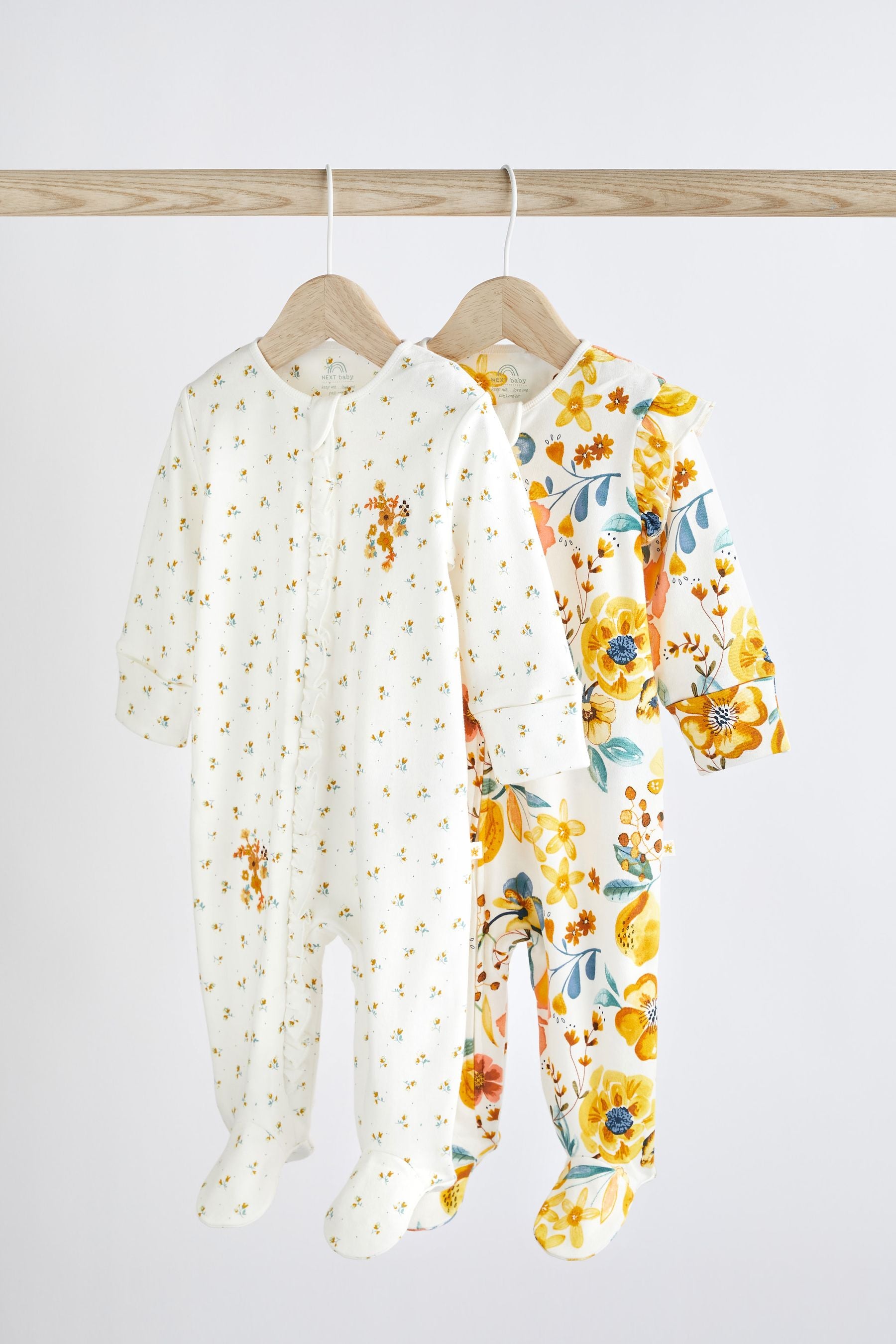 Yellow Sleepsuits 2 Pack (0mths-3yrs)