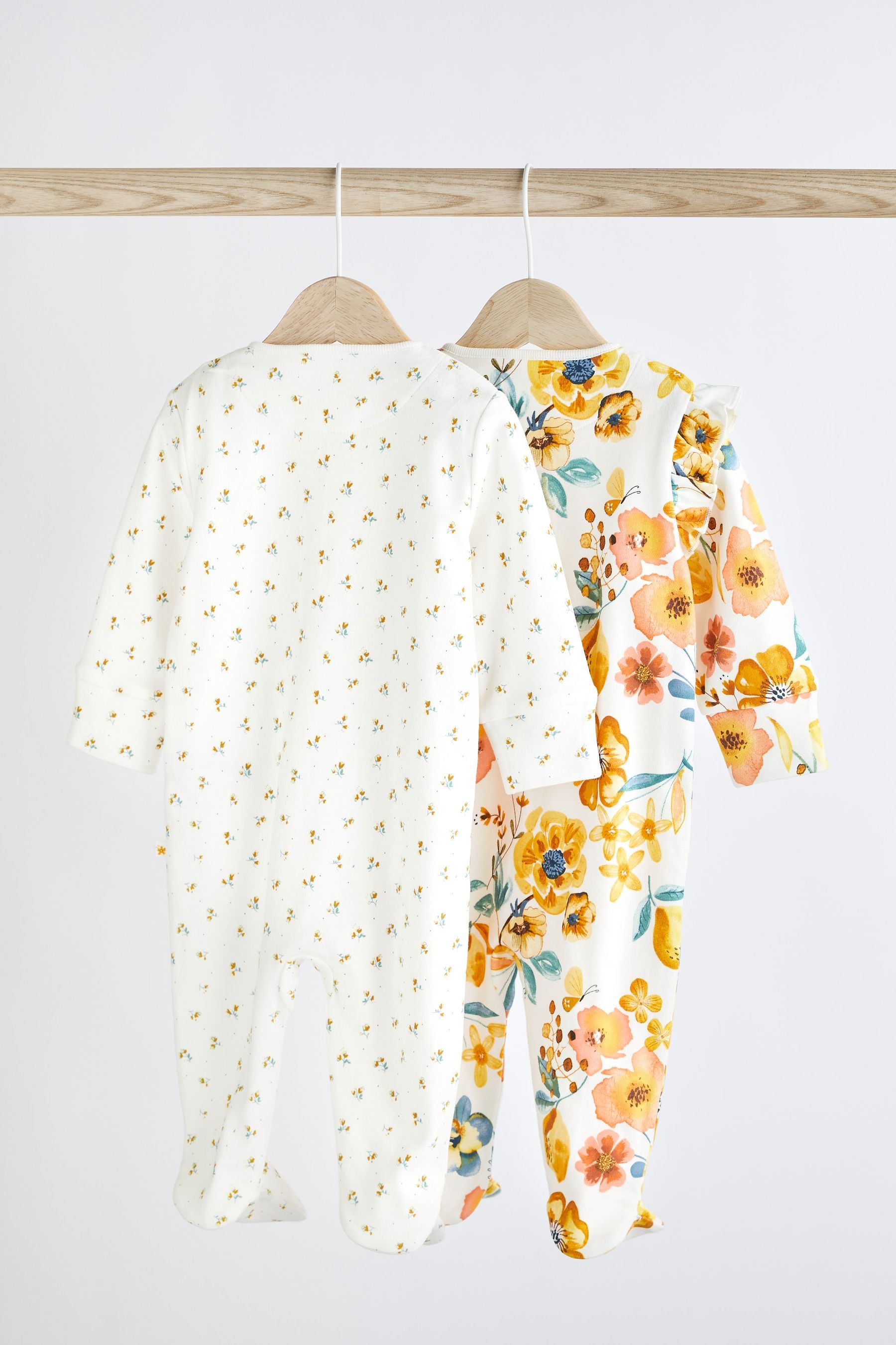 Yellow Sleepsuits 2 Pack (0mths-3yrs)