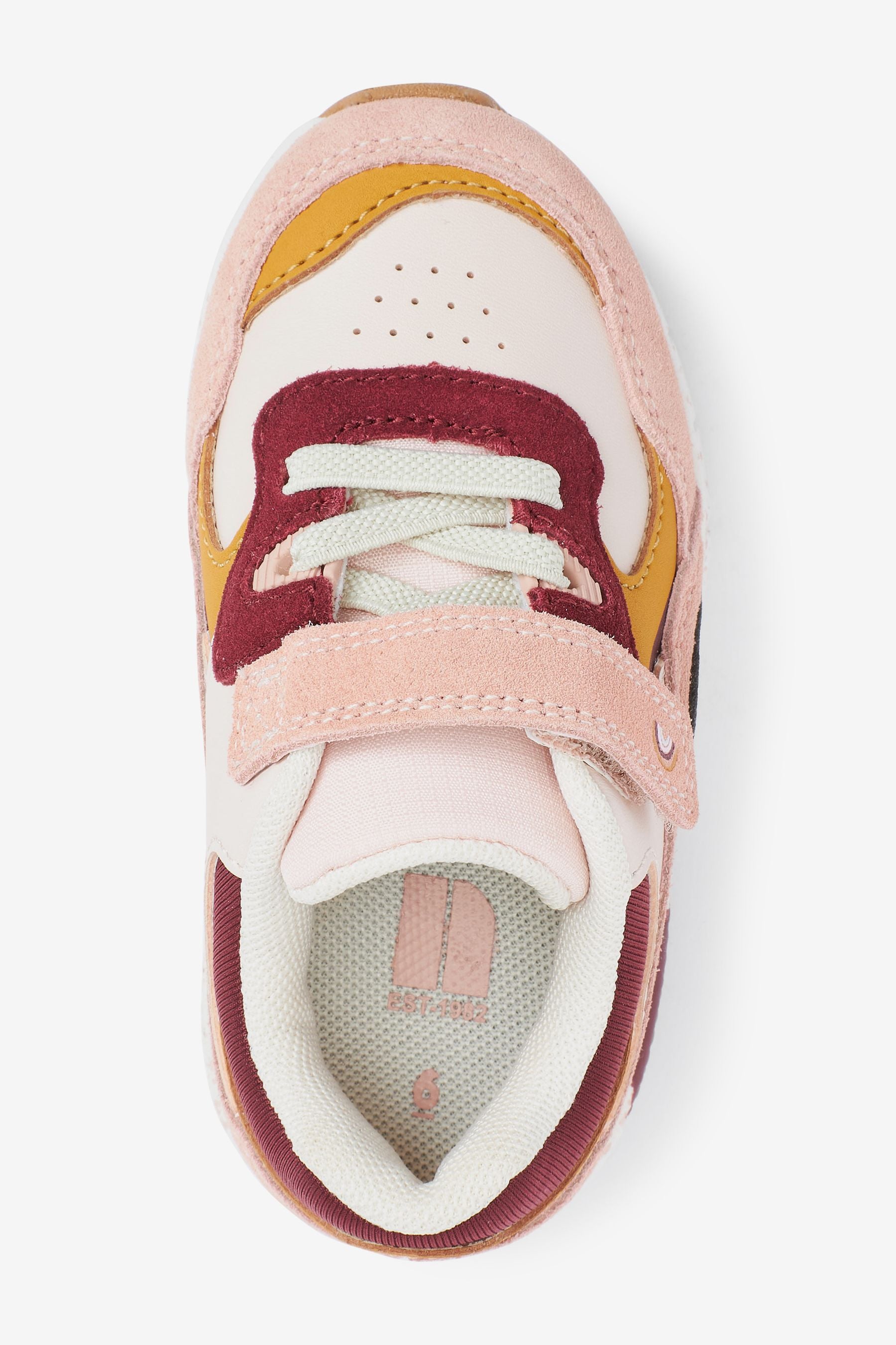 Pink Colourblock Elastic Lace Chunky Trainers