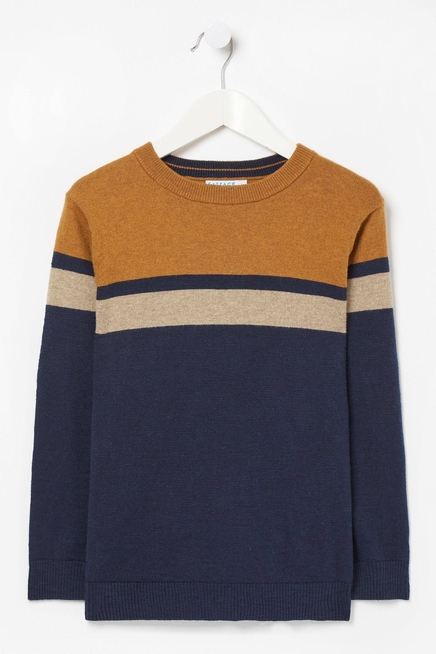 FatFace Blue Striped Jumper