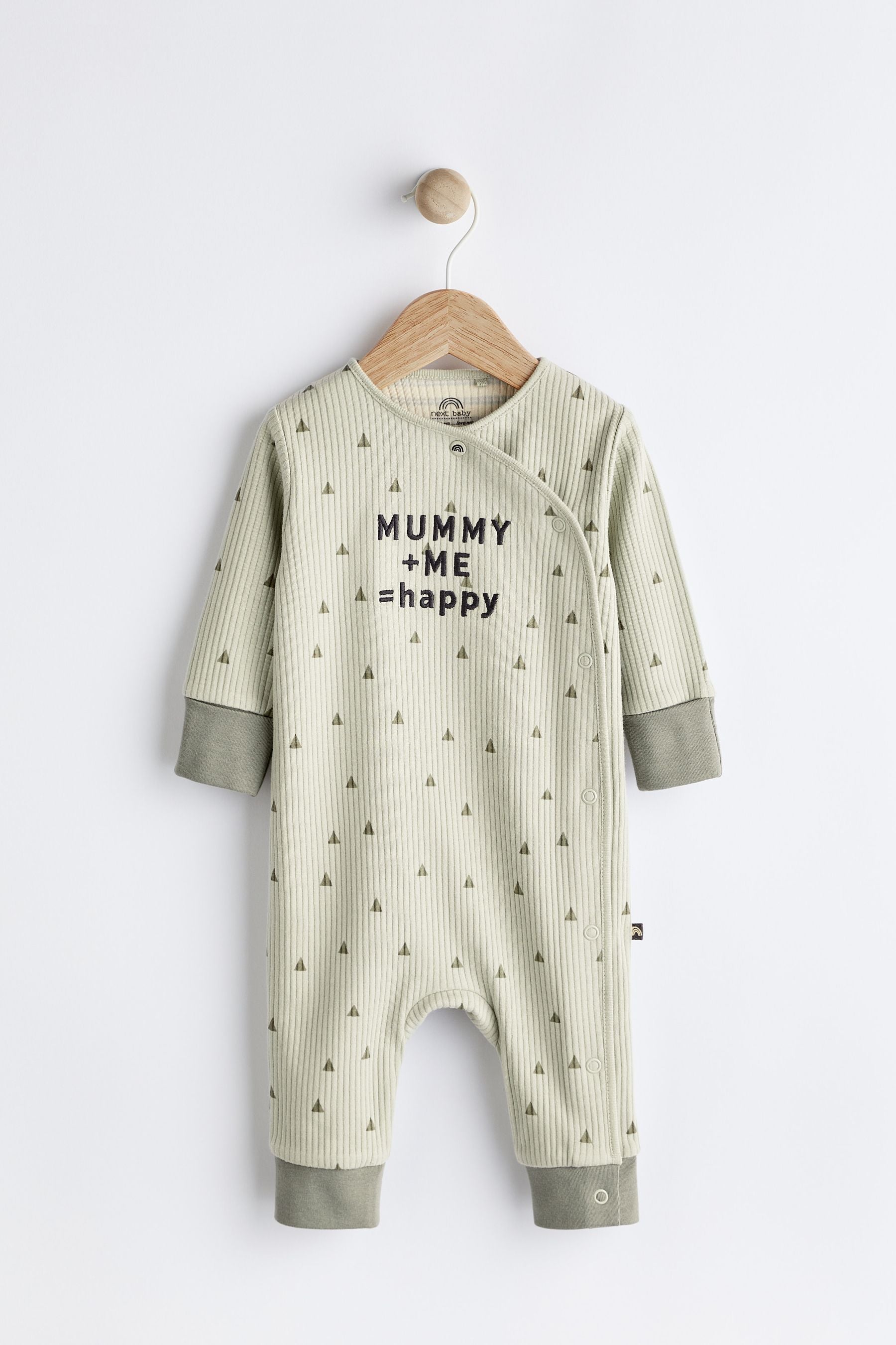 Khaki Green Mummy Scandi Family Single Sleepsuit (0mths-3yrs)