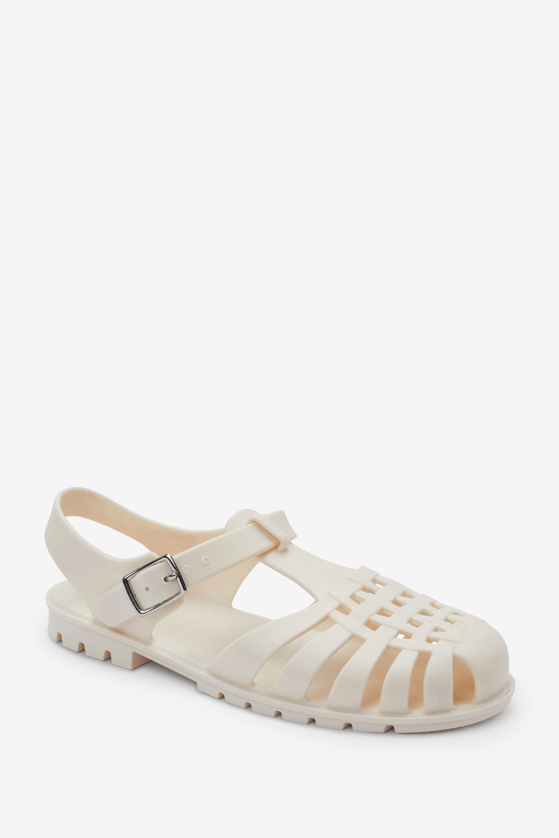 Bone White Jelly Fisherman Sandals