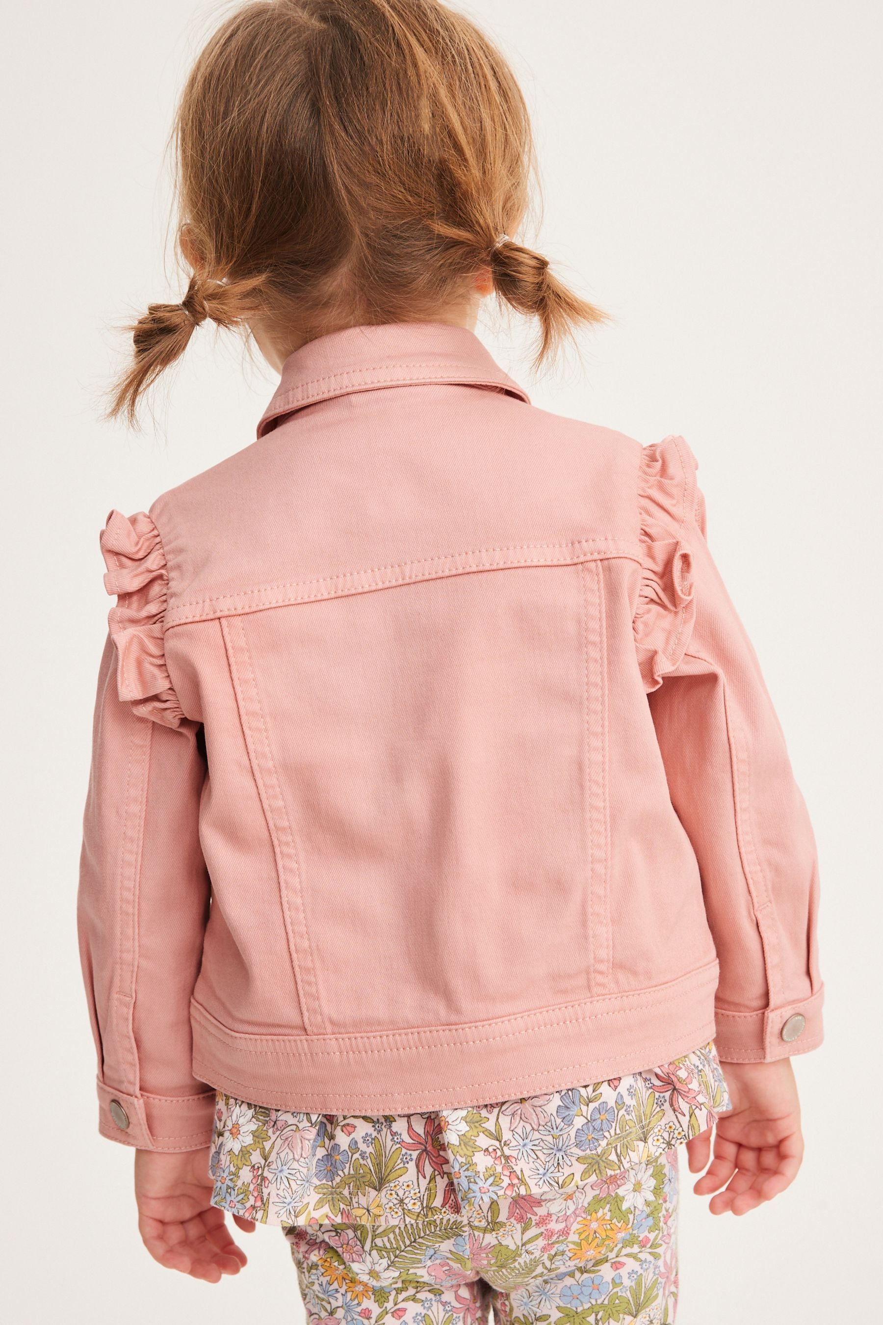 Pink Denim Jacket with Frill Detail (3mths-7yrs)