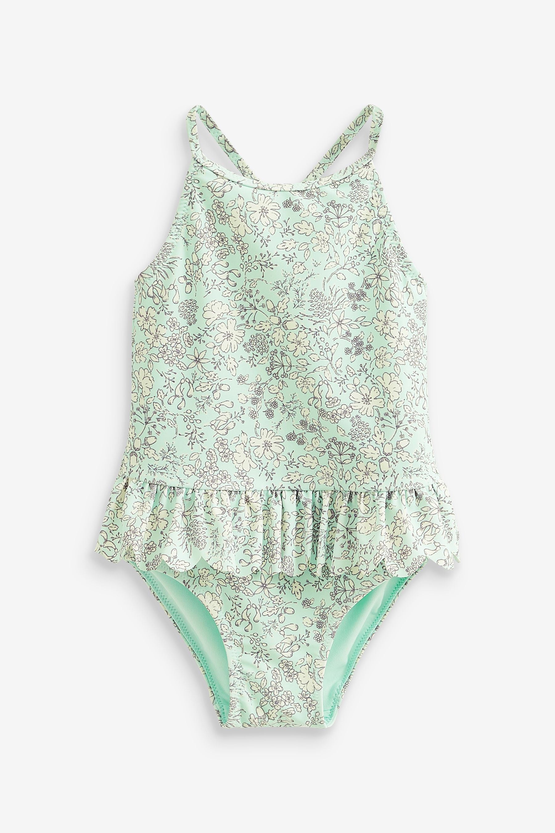 Mint Green Skirted Swimsuit (3mths-7yrs)