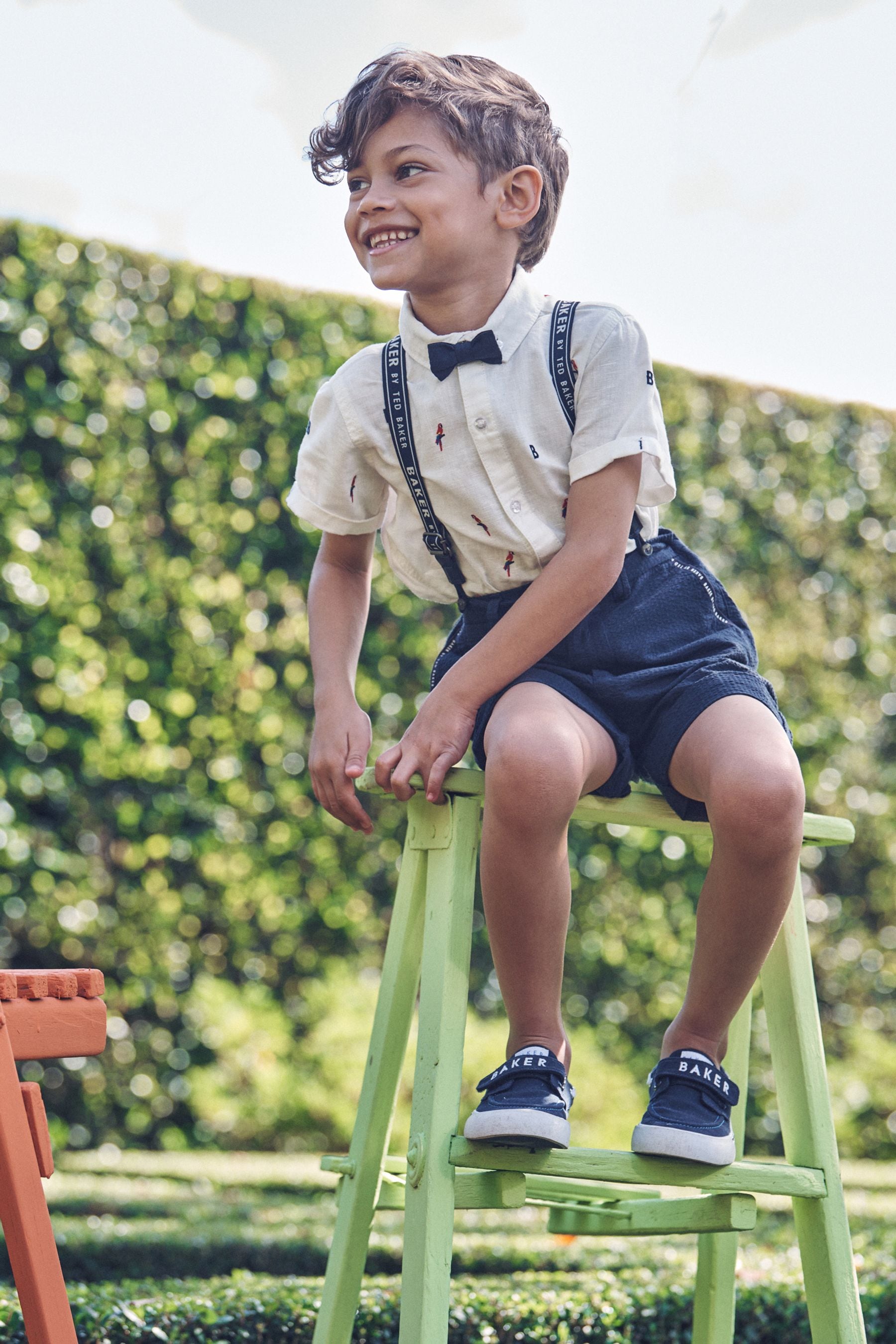 Navy Baker by Ted Baker Shirt, Shorts and Braces Set