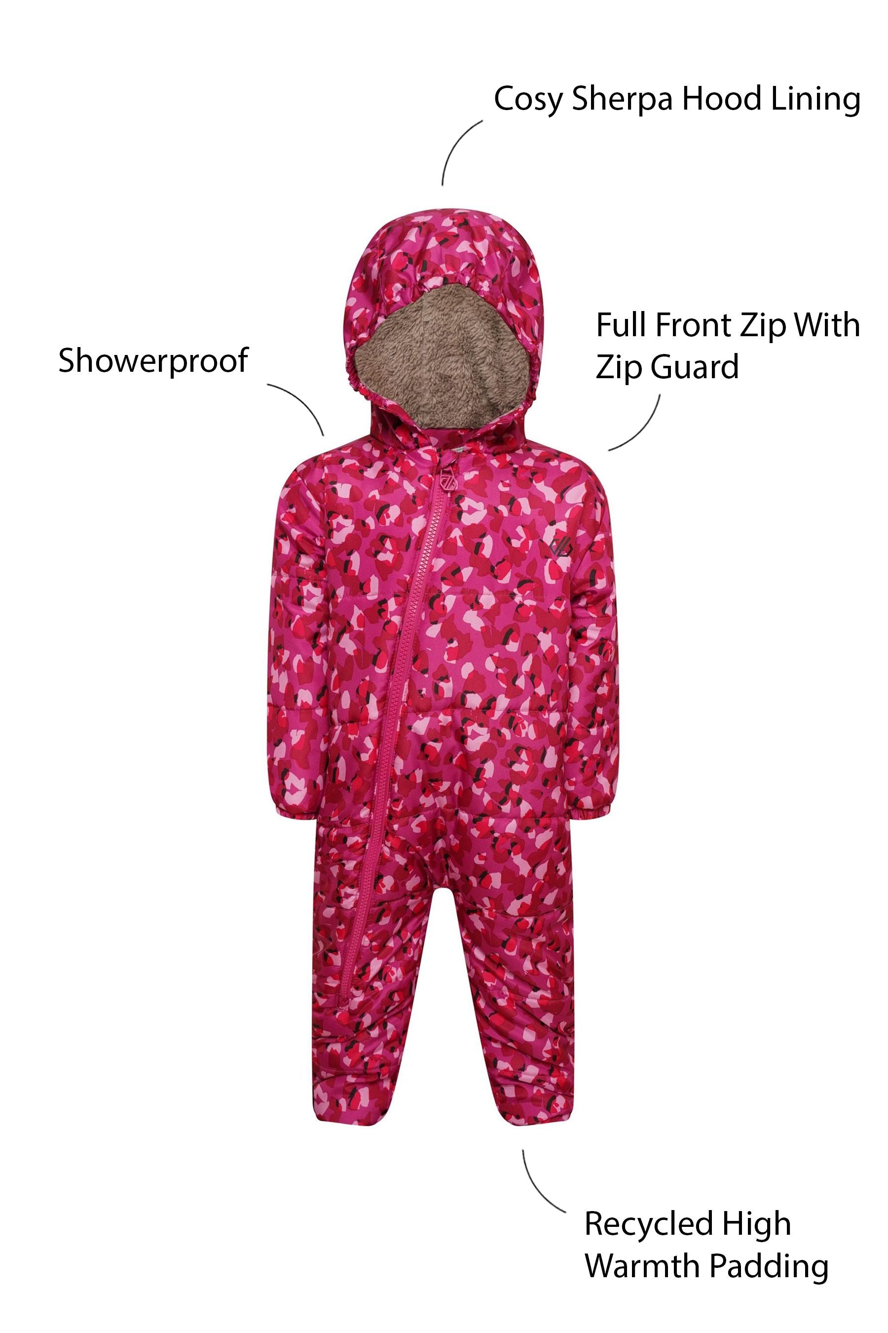 Pink Dare 2b x Next Kids Toboggan Waterproof Snowsuit