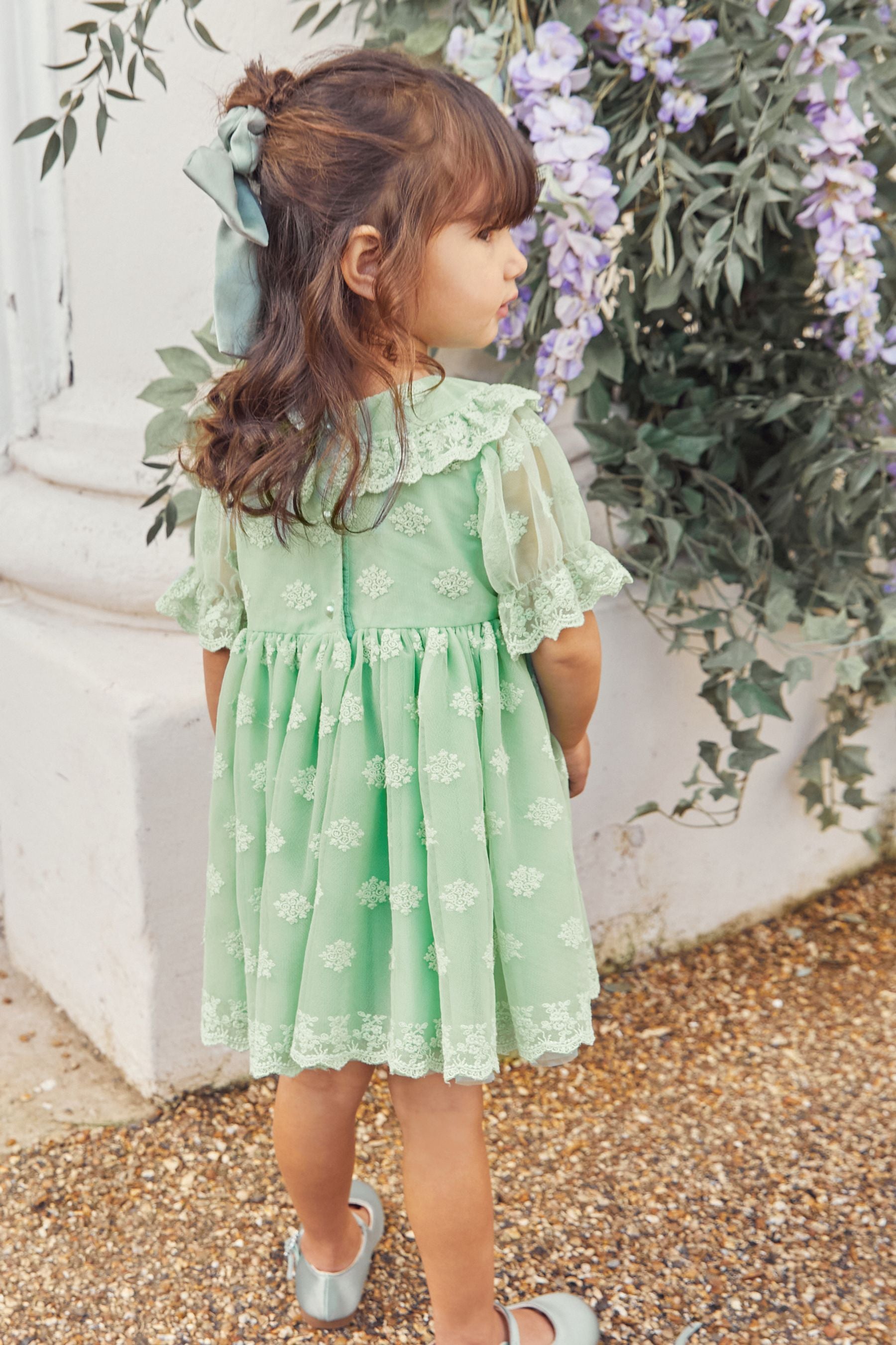 Mint Green Lace Occasion Dress (3mths-8yrs)