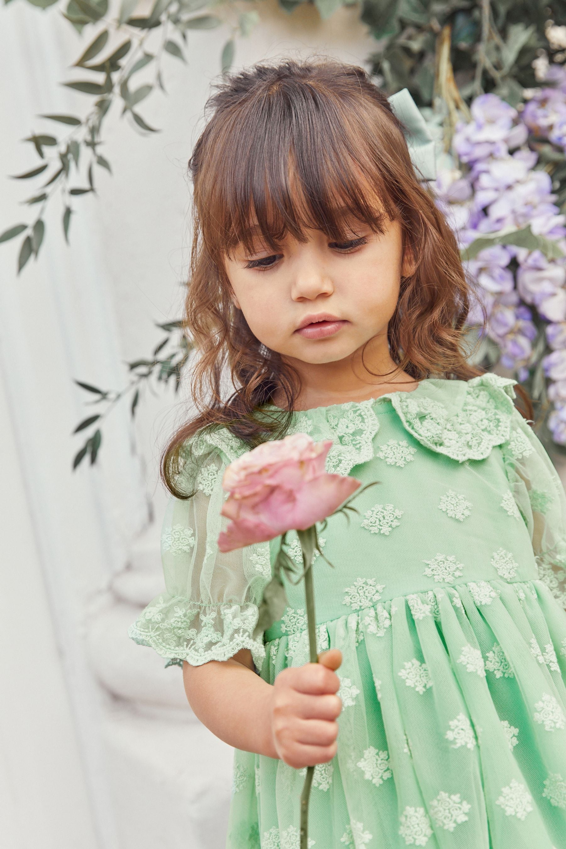 Mint Green Lace Occasion Dress (3mths-8yrs)