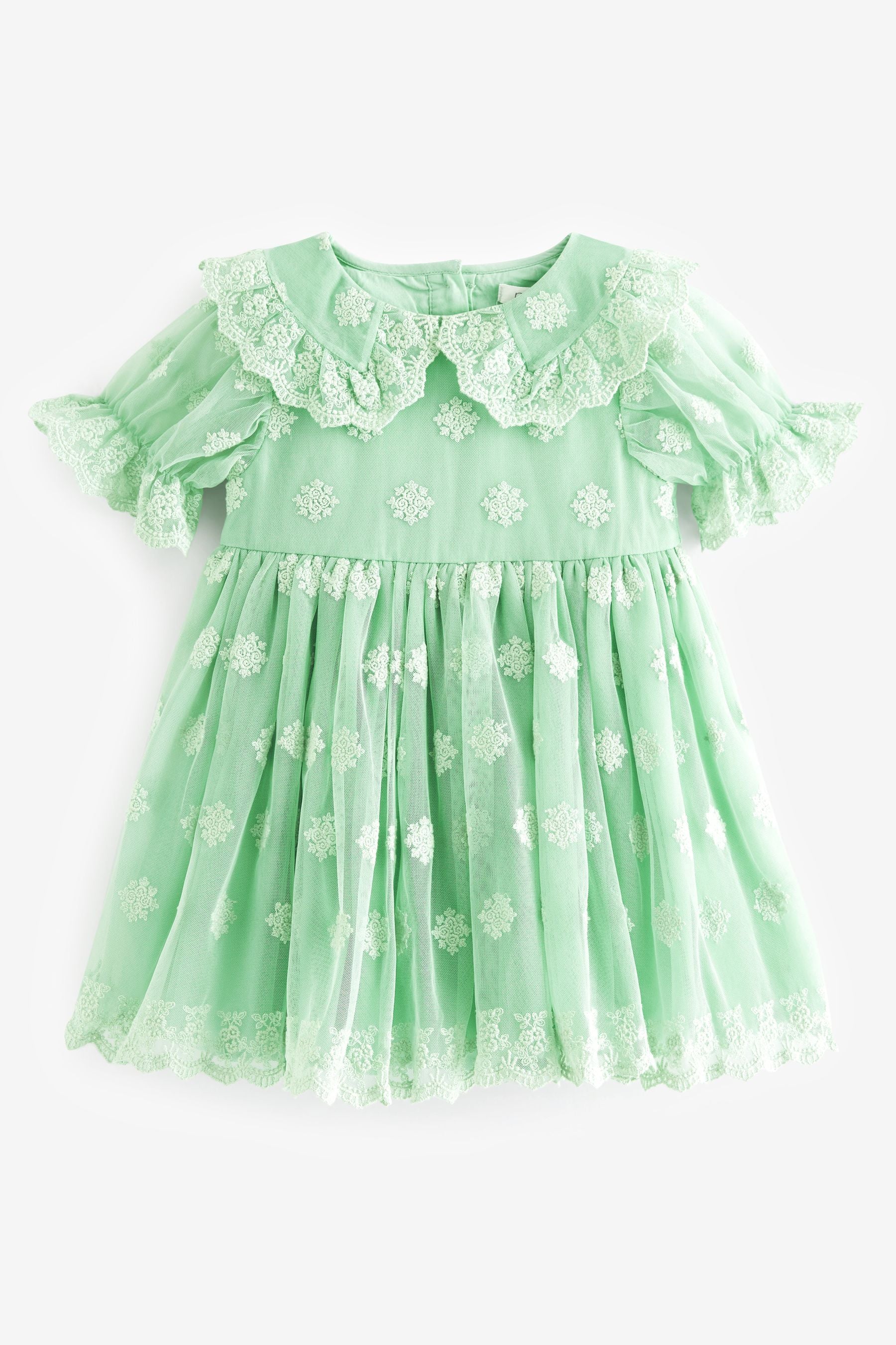 Mint Green Lace Occasion Dress (3mths-8yrs)