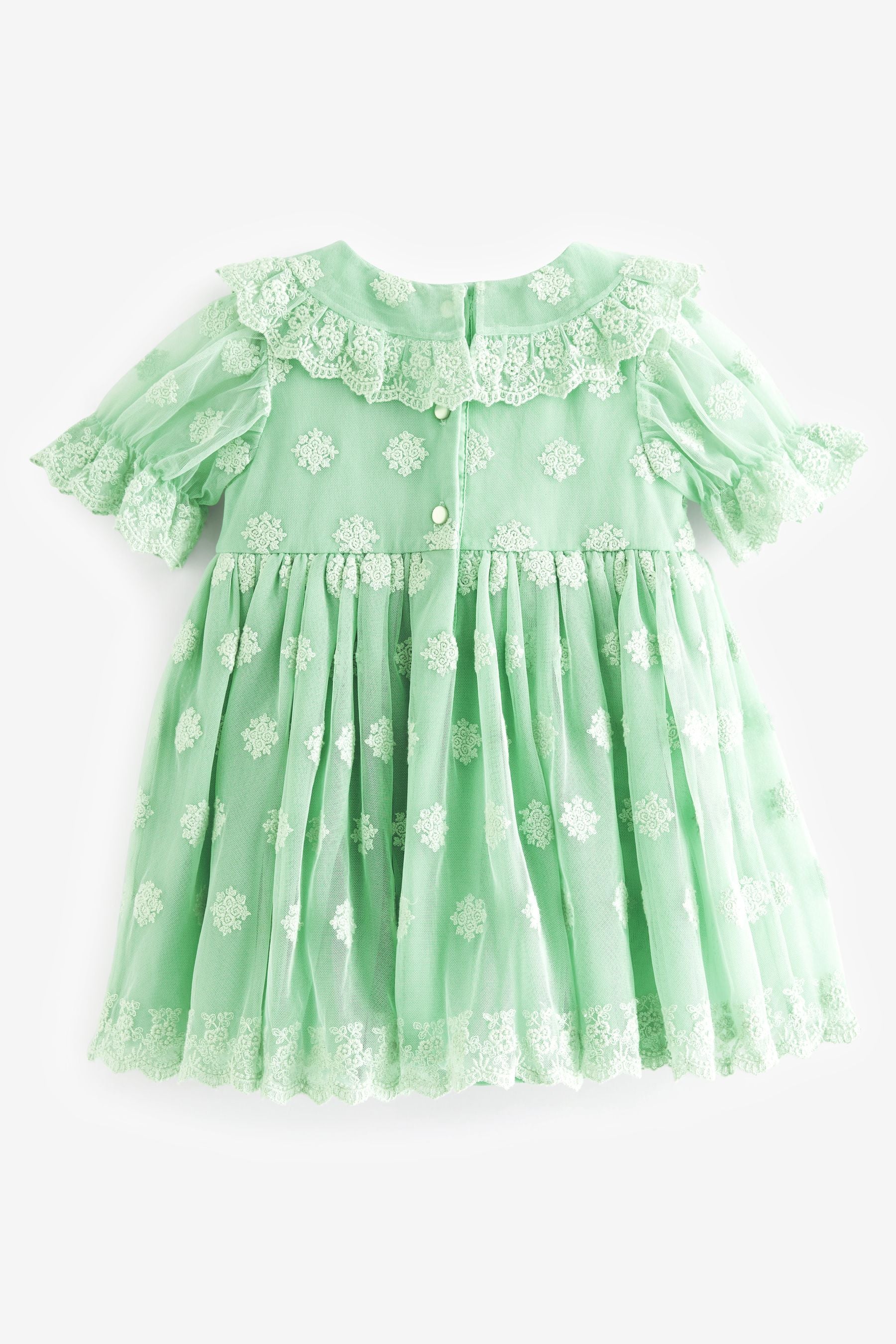 Mint Green Lace Occasion Dress (3mths-8yrs)