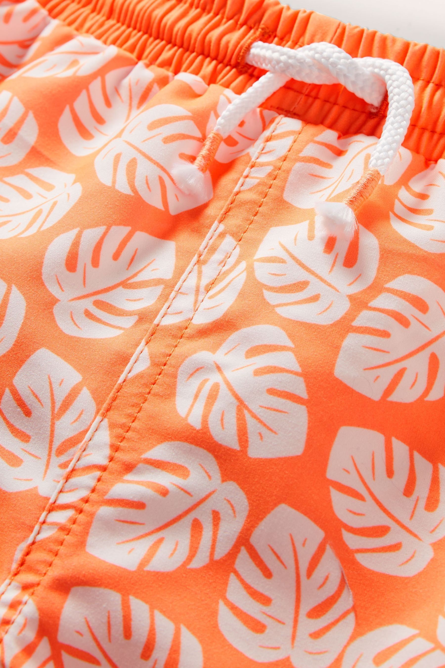 Boden Orange Printed Bathers Swim Shorts