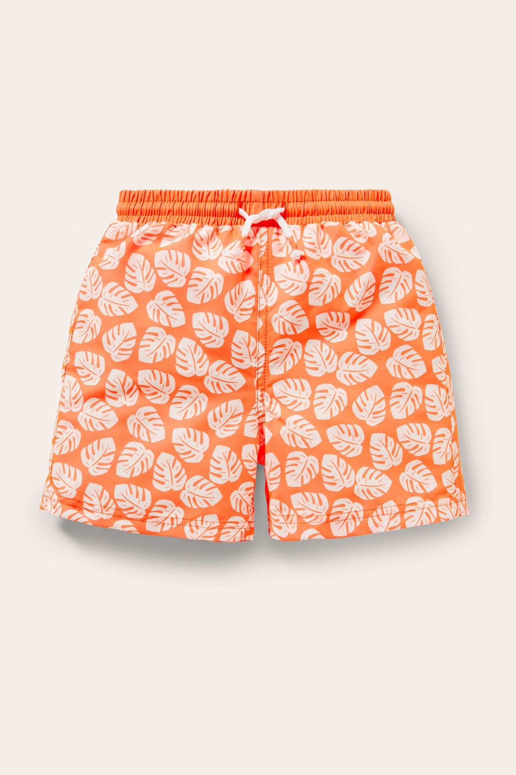 Boden Orange Printed Bathers Swim Shorts