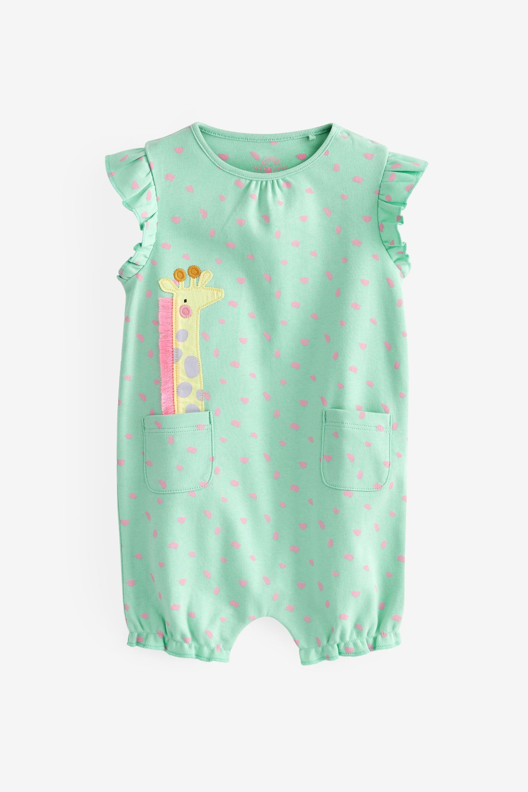 Mint Green Baby Rompers 5 Pack