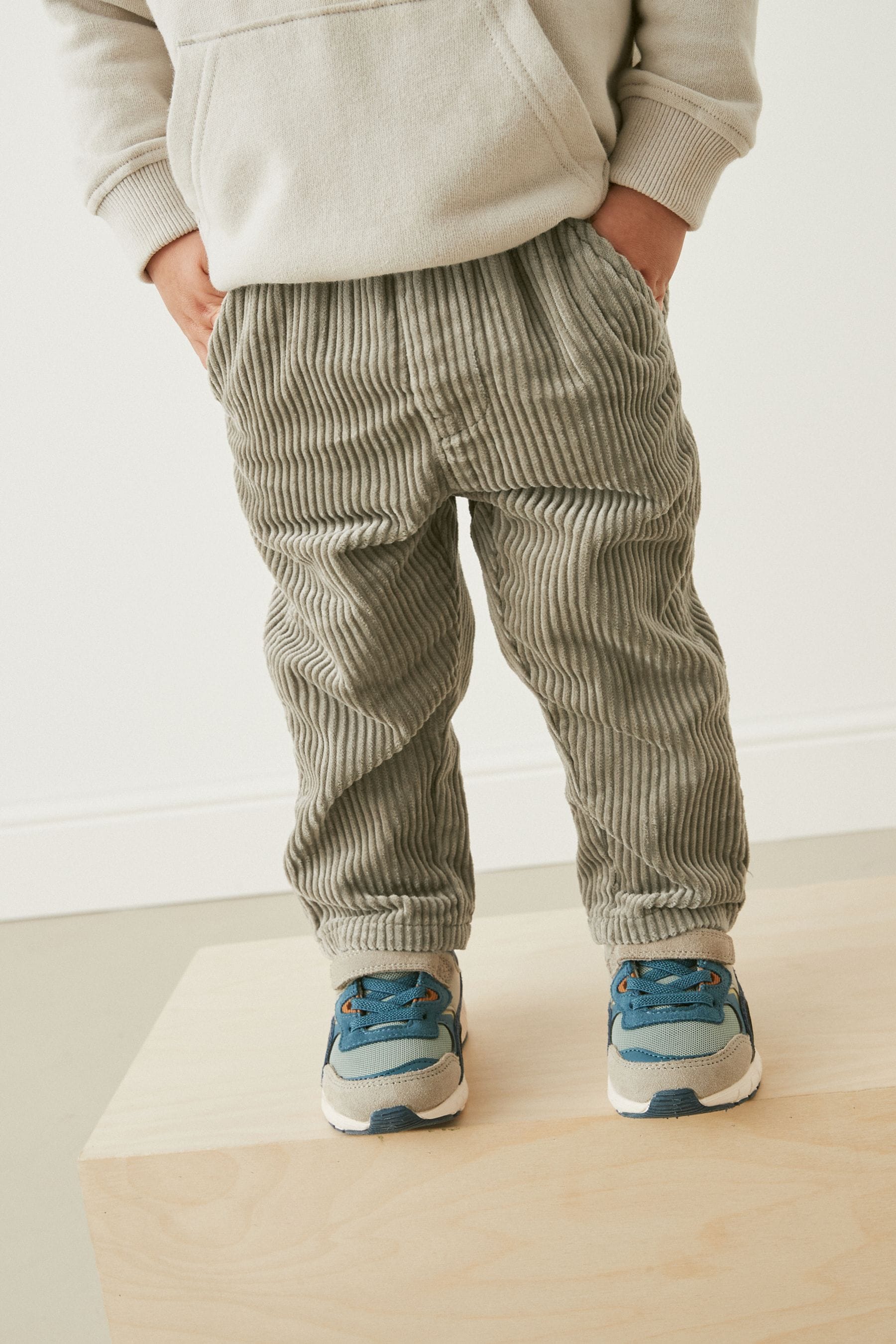 Sage Green Corduroy Pull-On Trousers (3mths-7yrs)