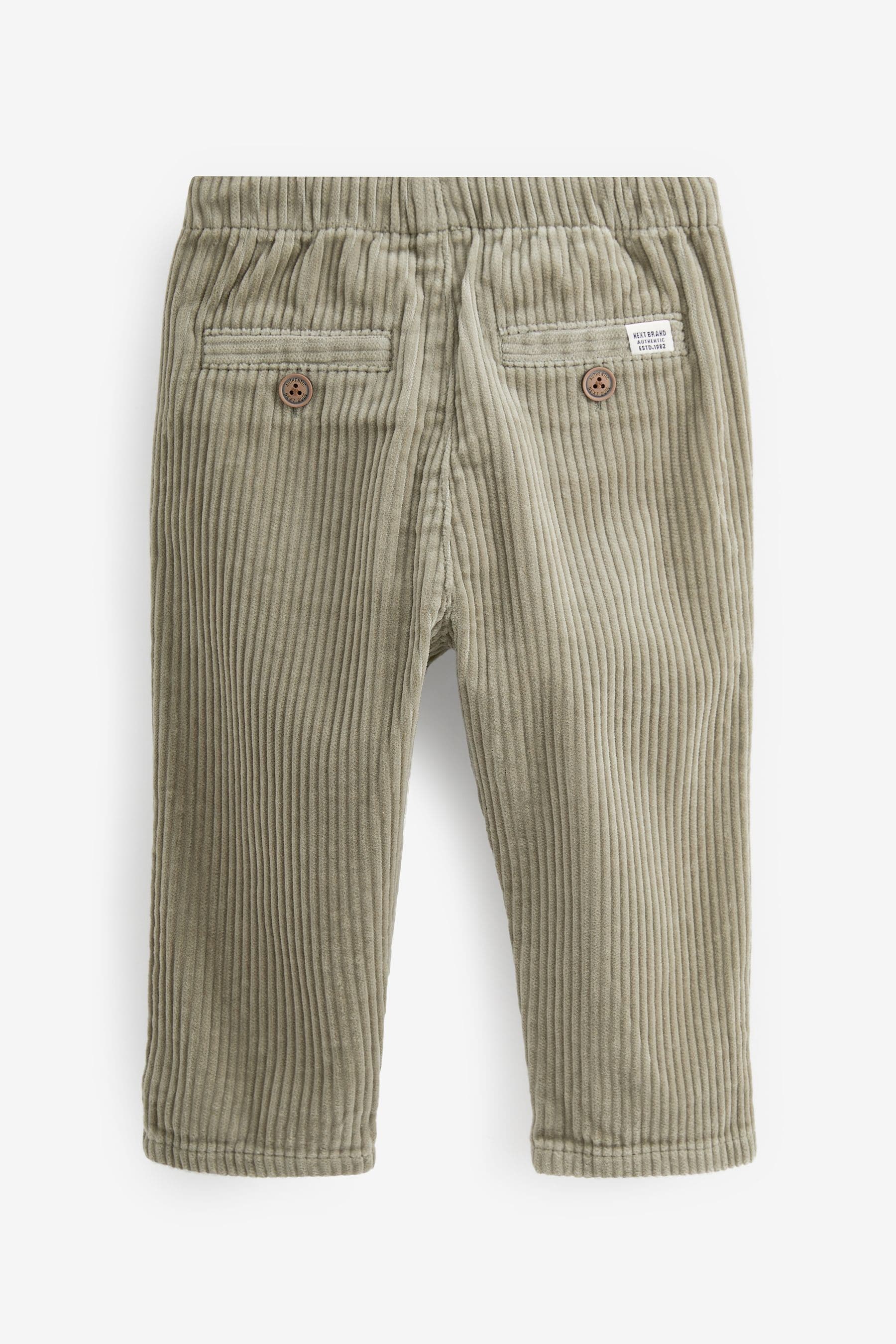 Sage Green Corduroy Pull-On Trousers (3mths-7yrs)